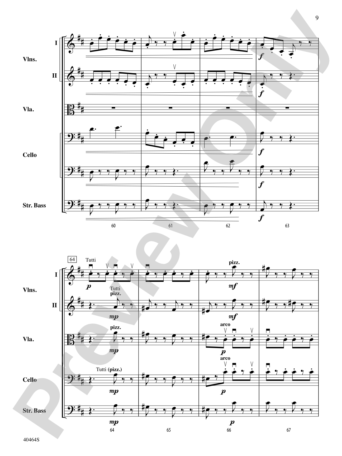Allegro Giocoso: String Orchestra Conductor Score & Parts