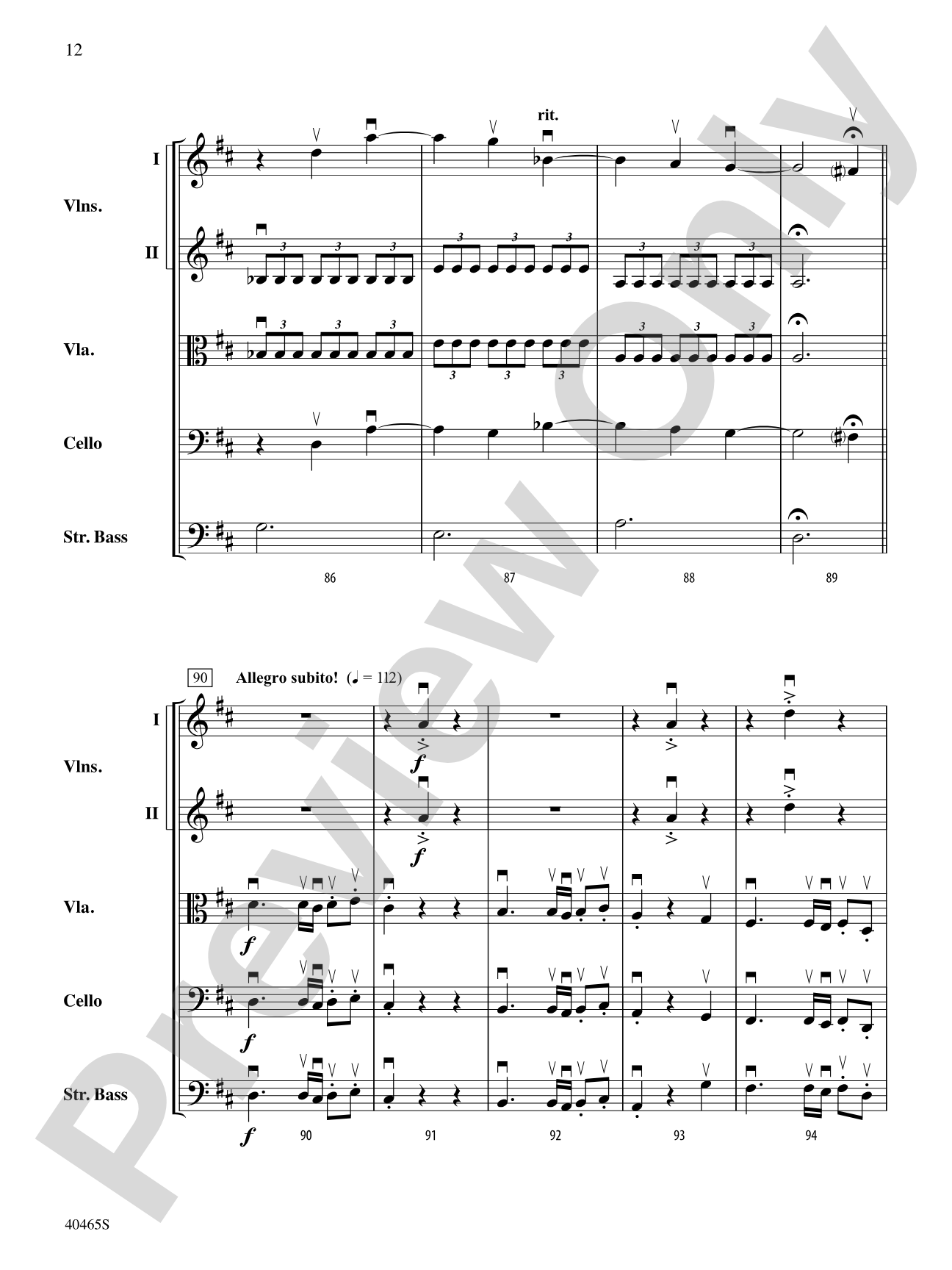 Passacaglia for Strings: String Orchestra Conductor Score & Parts