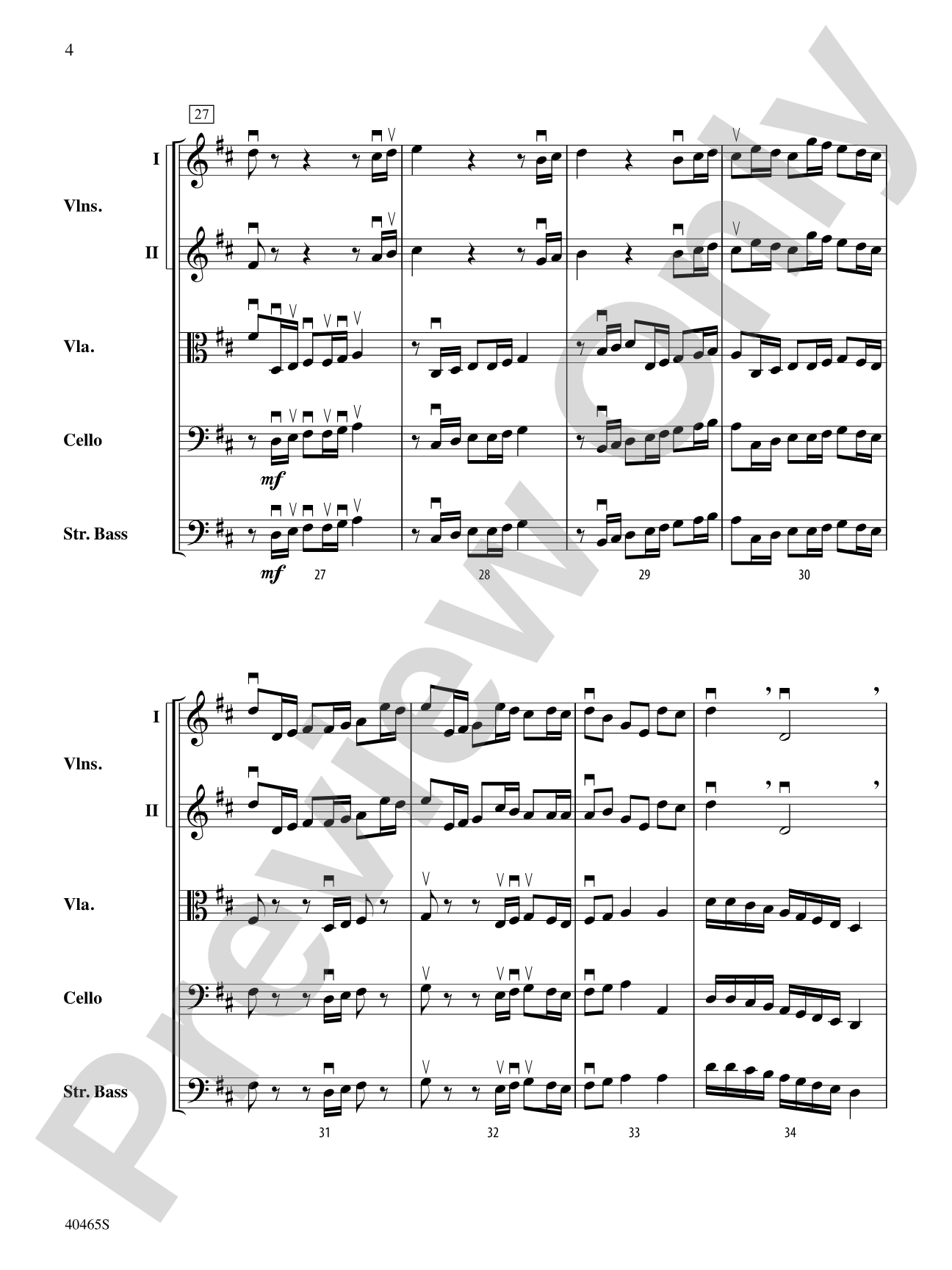 Passacaglia for Strings: String Orchestra Conductor Score & Parts