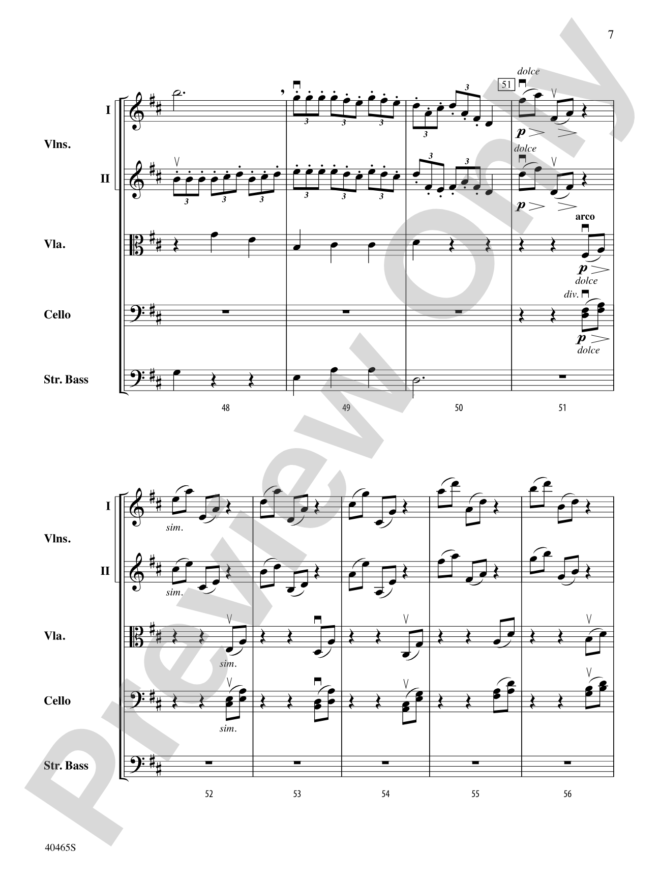 Passacaglia for Strings: String Orchestra Conductor Score & Parts