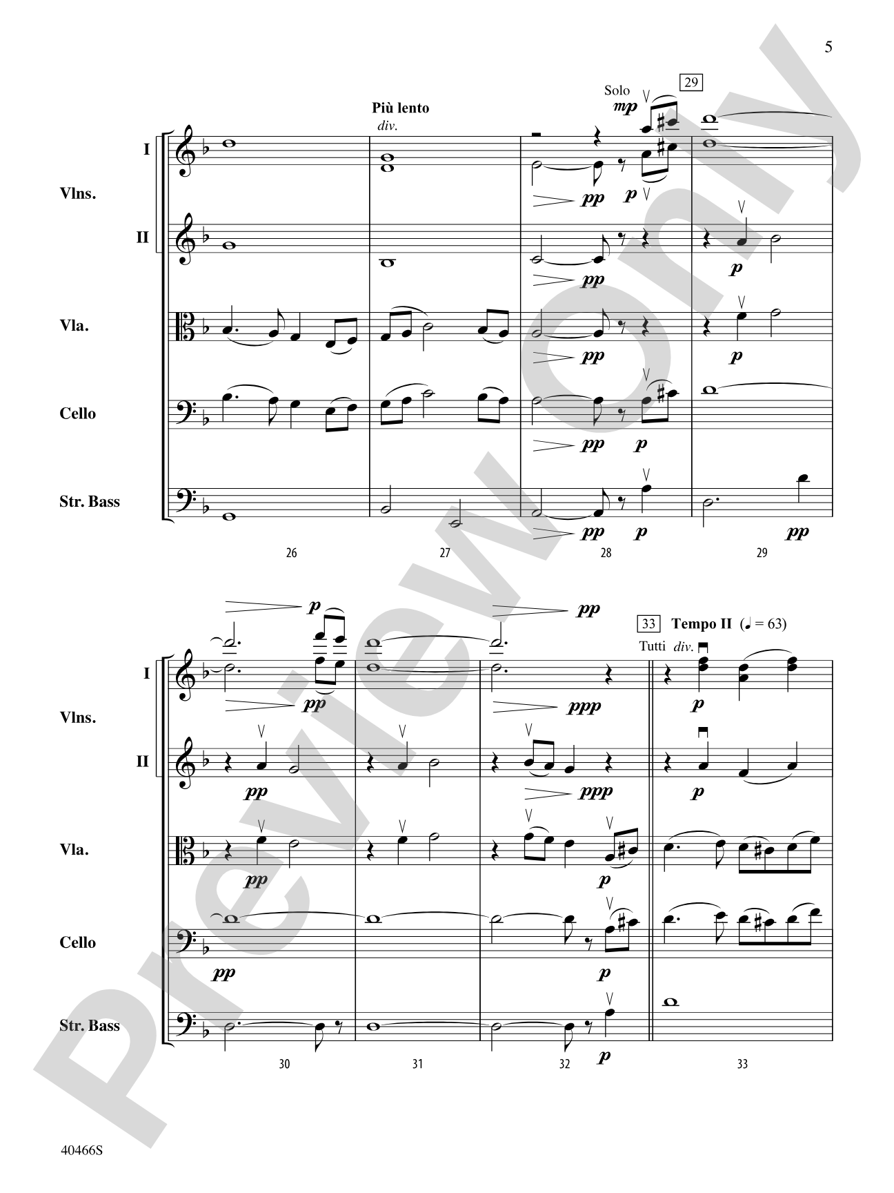 Dalarnian Melody: String Orchestra Conductor Score & Parts
