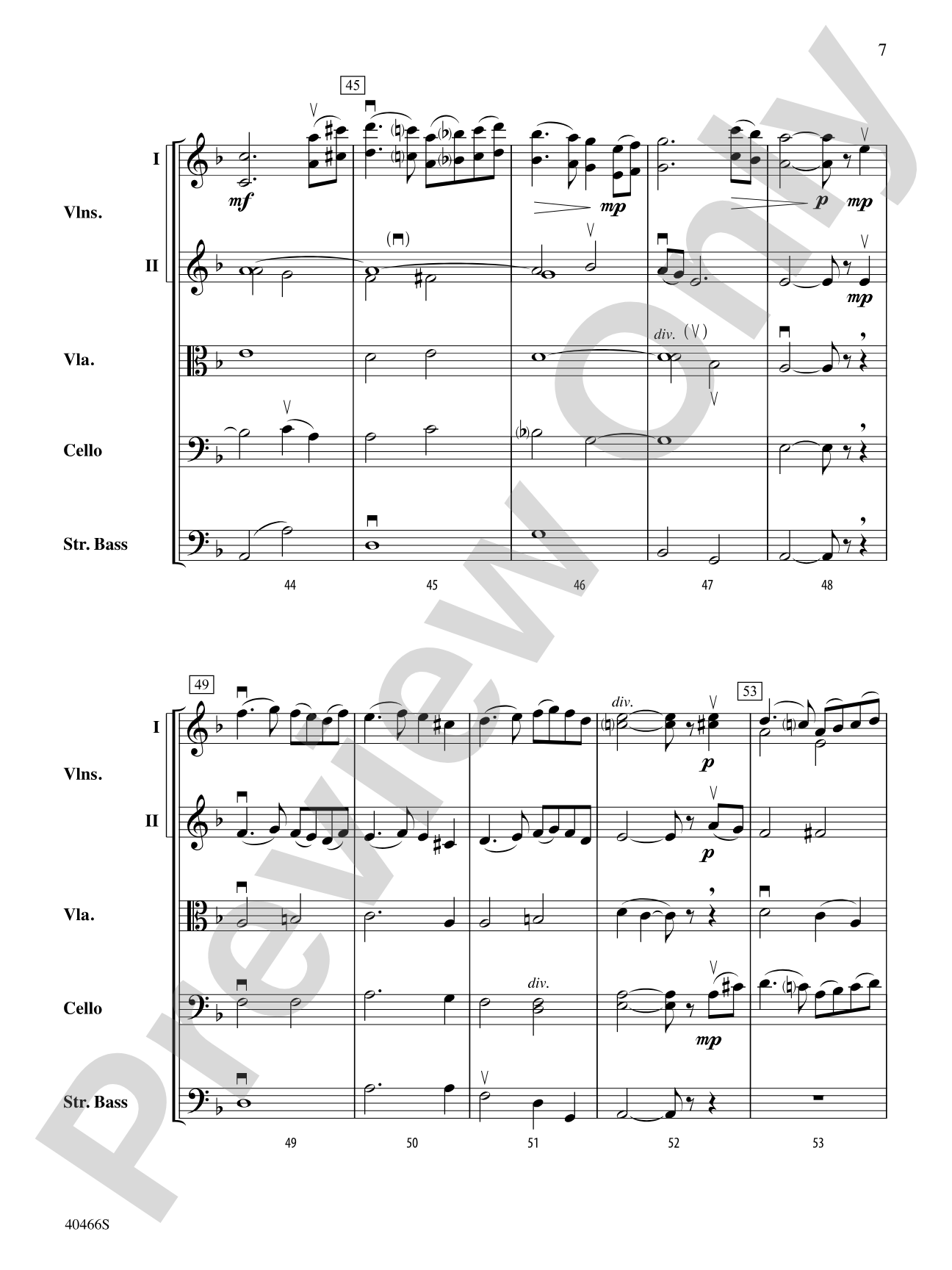 Dalarnian Melody: String Orchestra Conductor Score & Parts