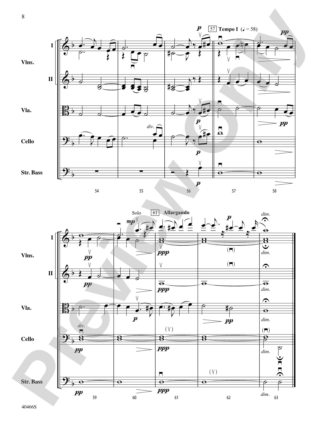 Dalarnian Melody: String Orchestra Conductor Score & Parts