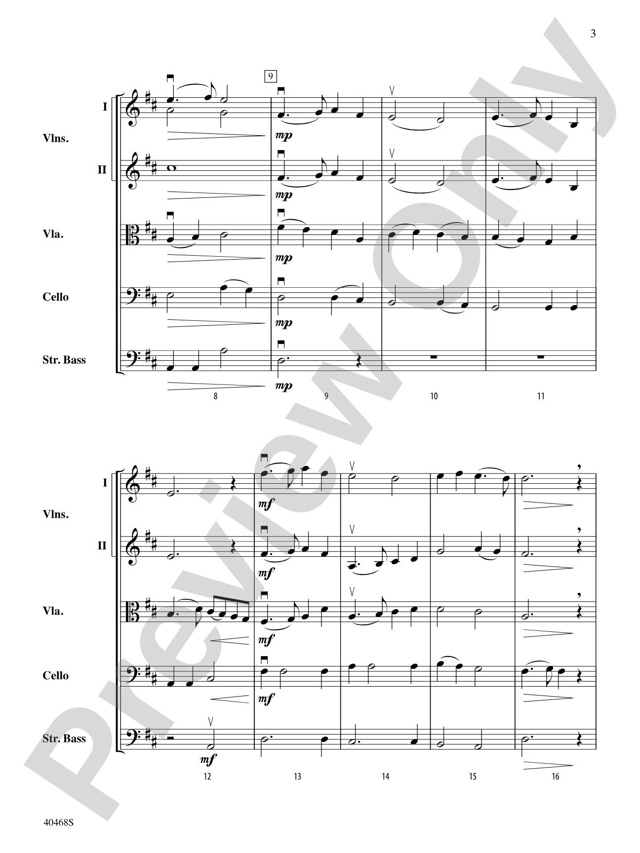 In the Bleak Midwinter: String Orchestra Conductor Score & Parts