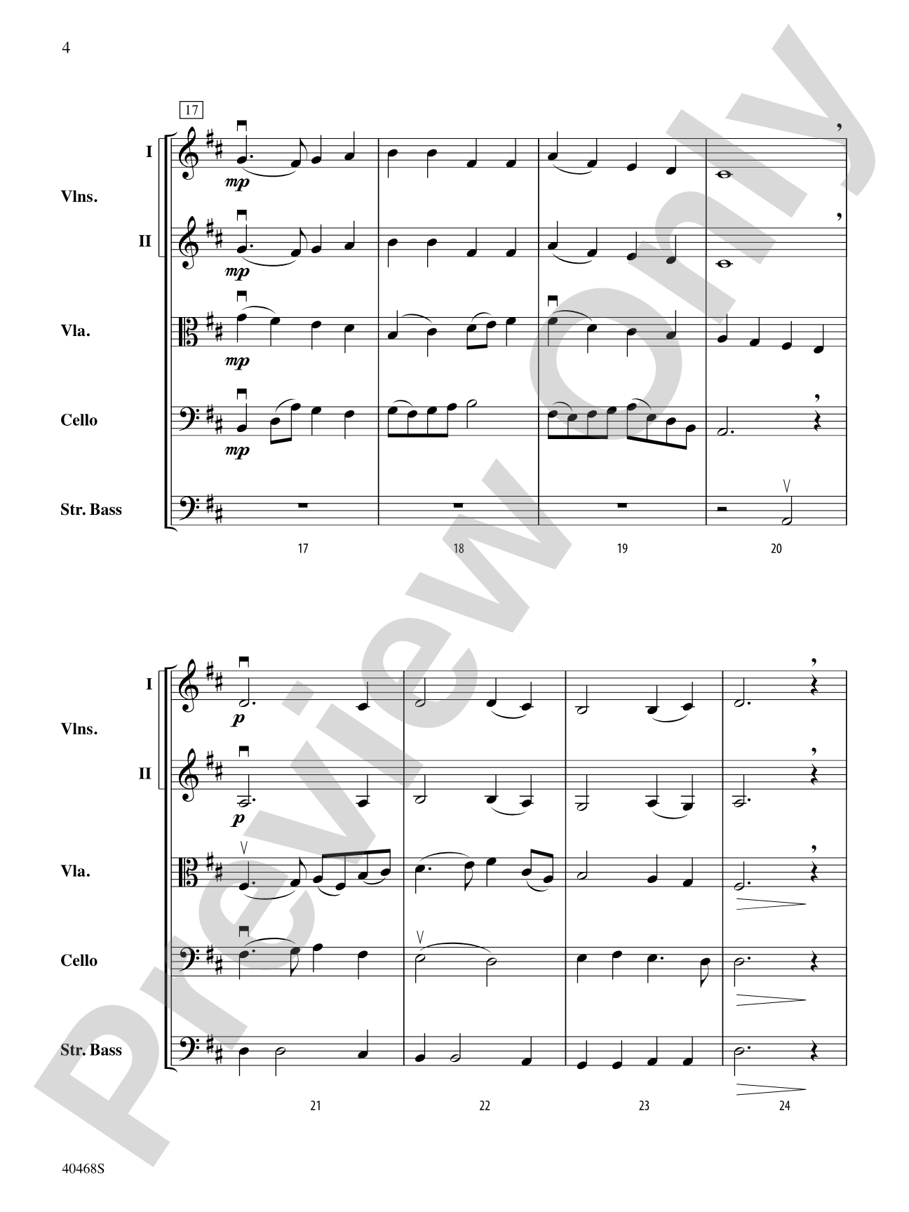 In the Bleak Midwinter: String Orchestra Conductor Score & Parts