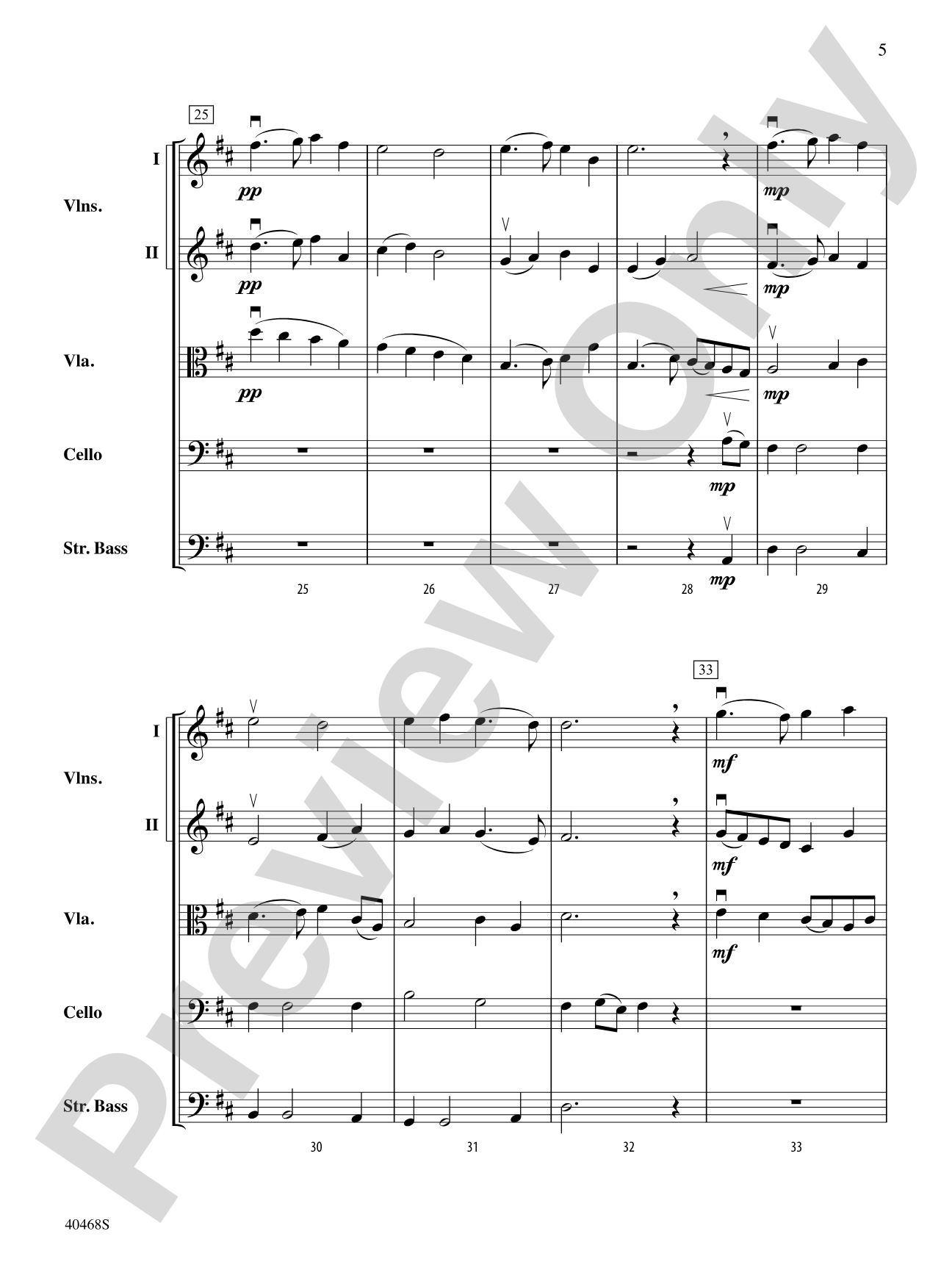 In the Bleak Midwinter: String Orchestra Conductor Score & Parts