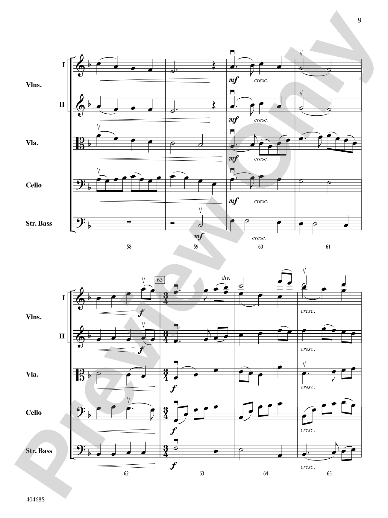 In the Bleak Midwinter: String Orchestra Conductor Score & Parts