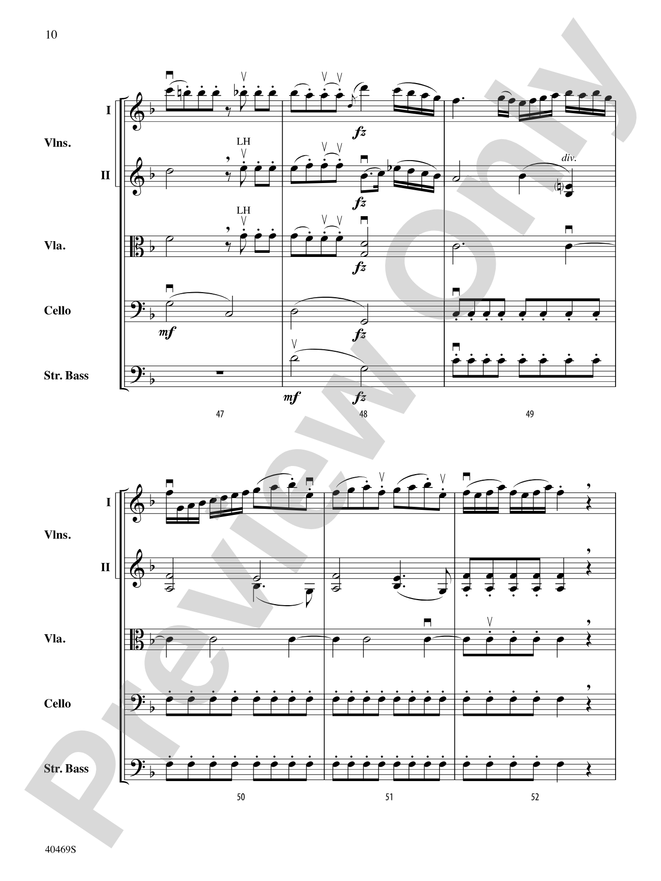 Allegro from "Quinten" Quartet: String Orchestra Conductor Score & Parts