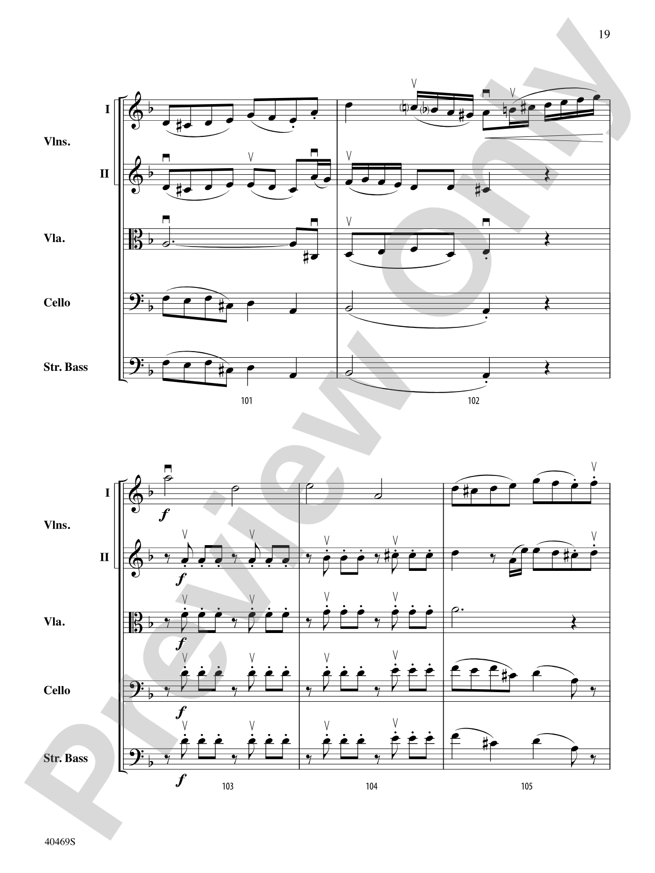 Allegro from "Quinten" Quartet: String Orchestra Conductor Score & Parts