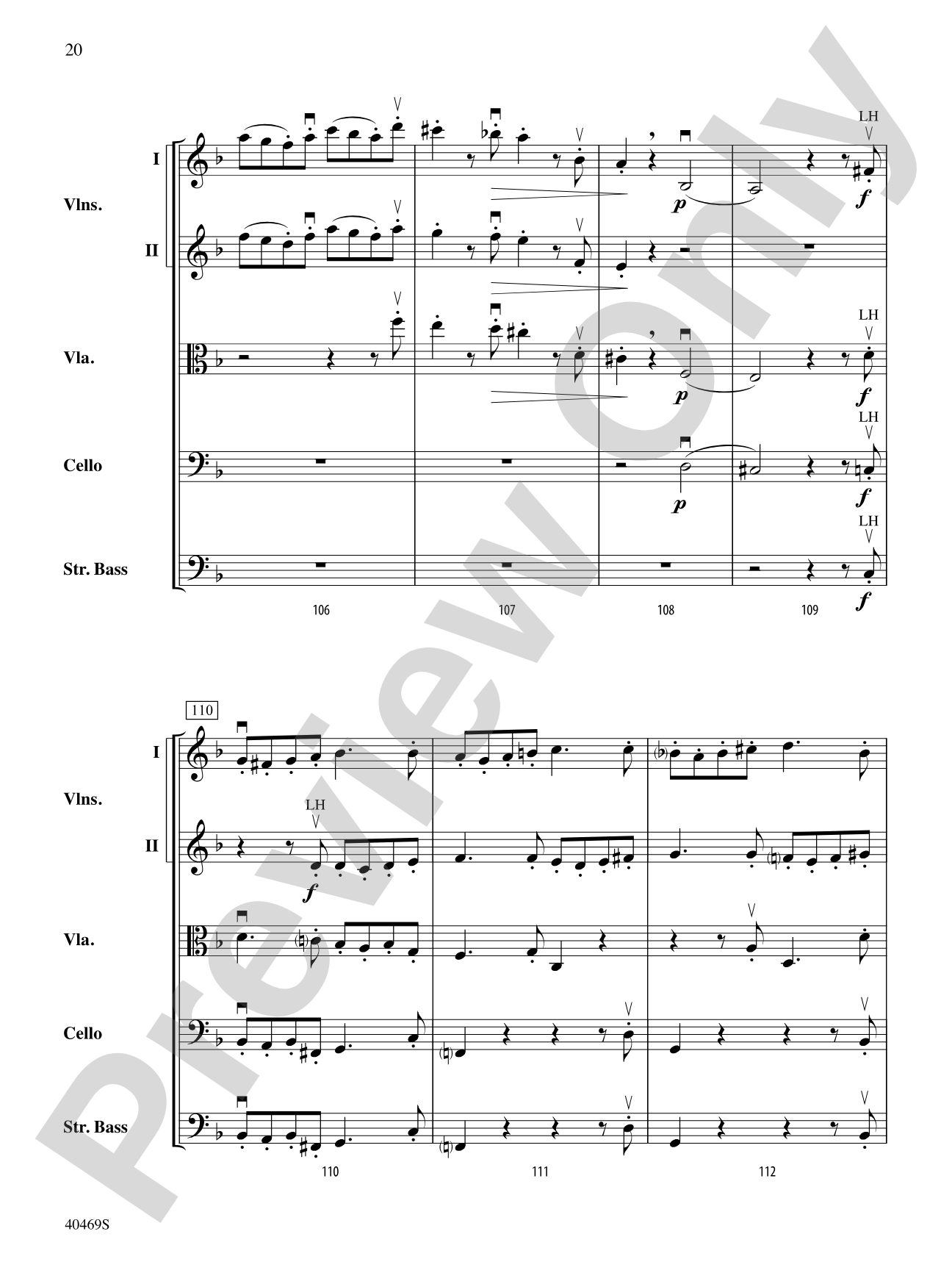 Allegro from "Quinten" Quartet: String Orchestra Conductor Score & Parts