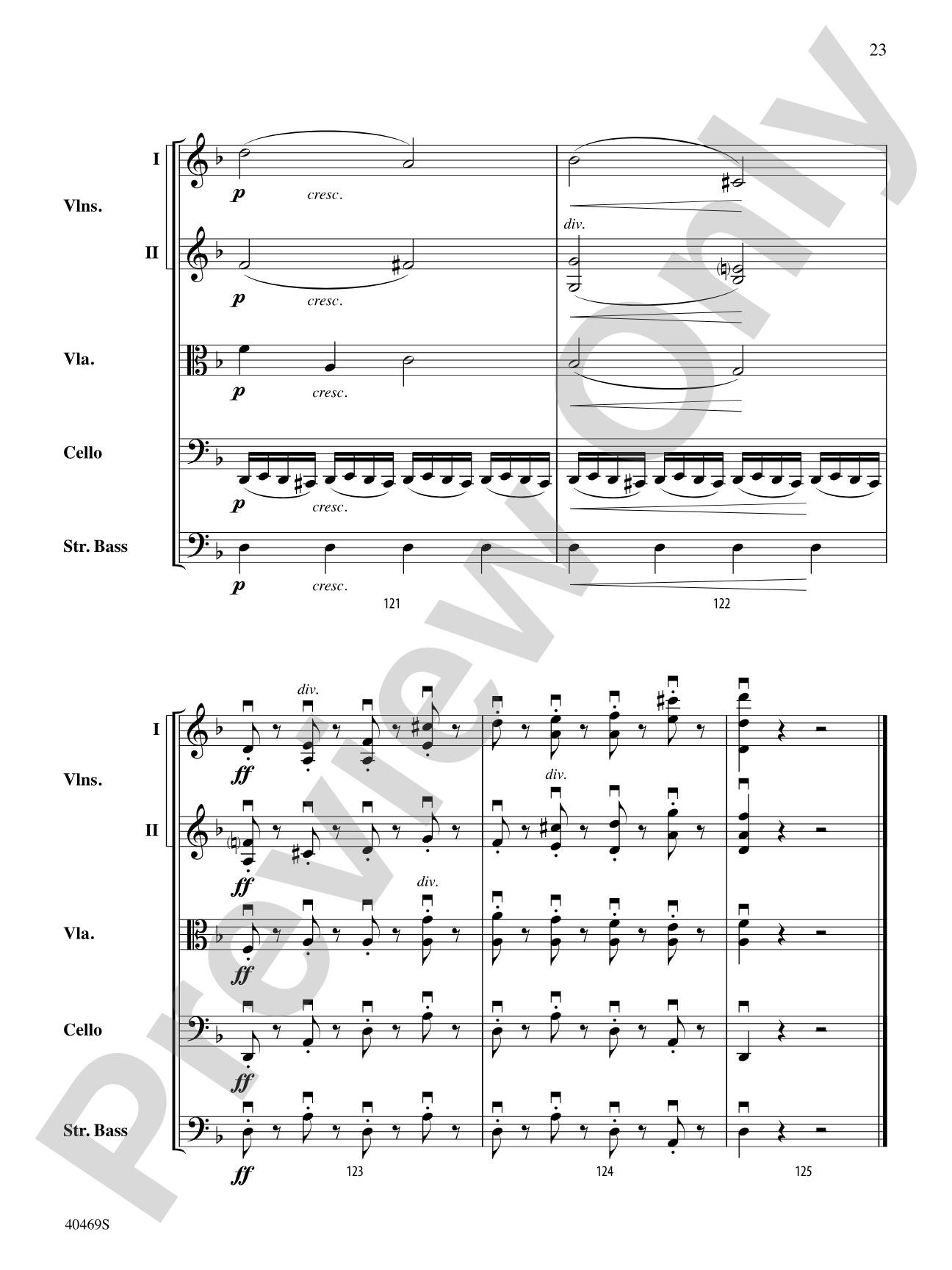 Allegro from "Quinten" Quartet: String Orchestra Conductor Score & Parts