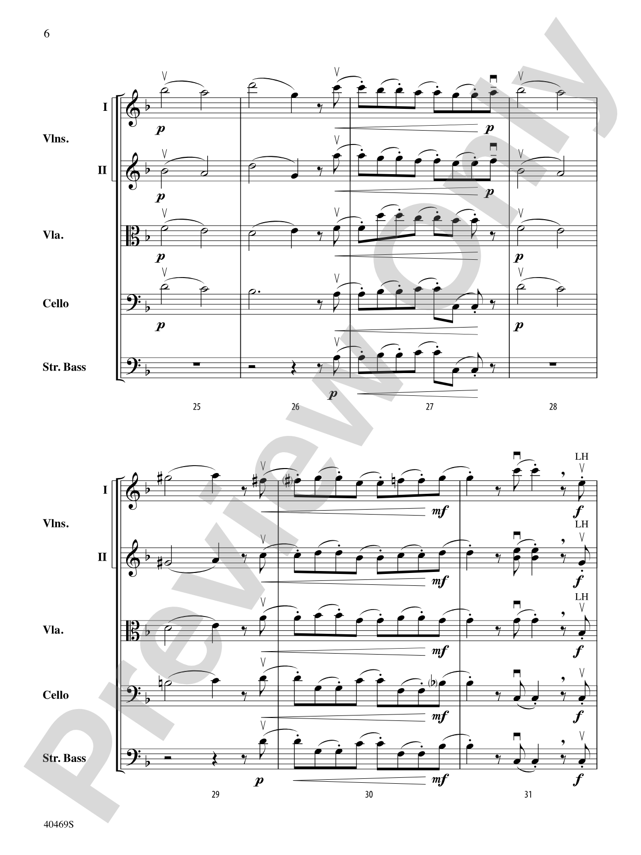 Allegro from "Quinten" Quartet: String Orchestra Conductor Score & Parts