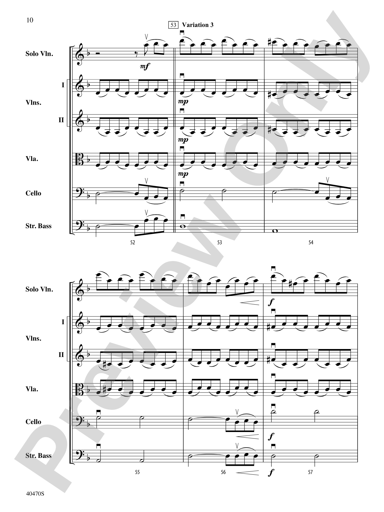 Hungarian Variations: String Orchestra Conductor Score & Parts