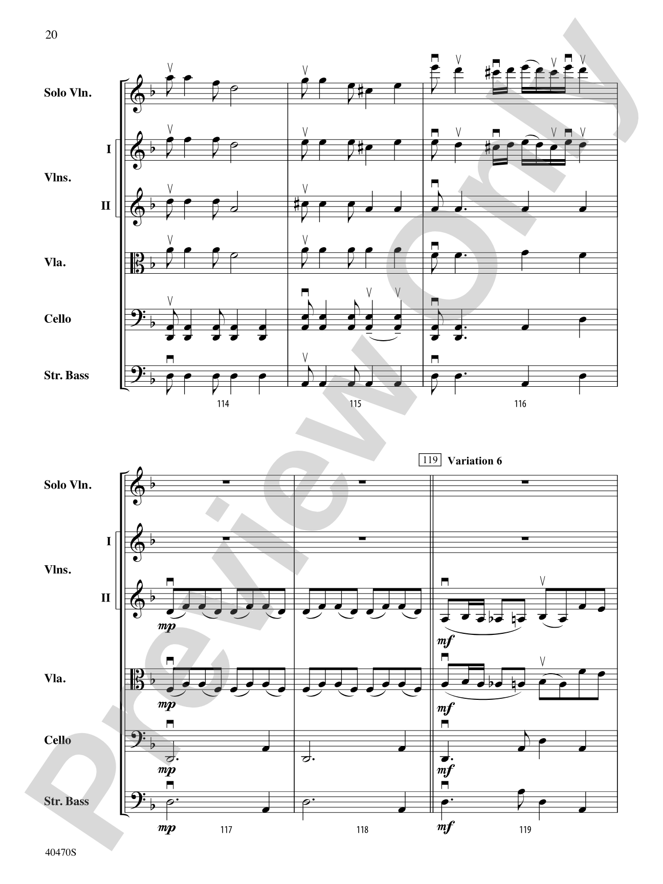 Hungarian Variations: String Orchestra Conductor Score & Parts