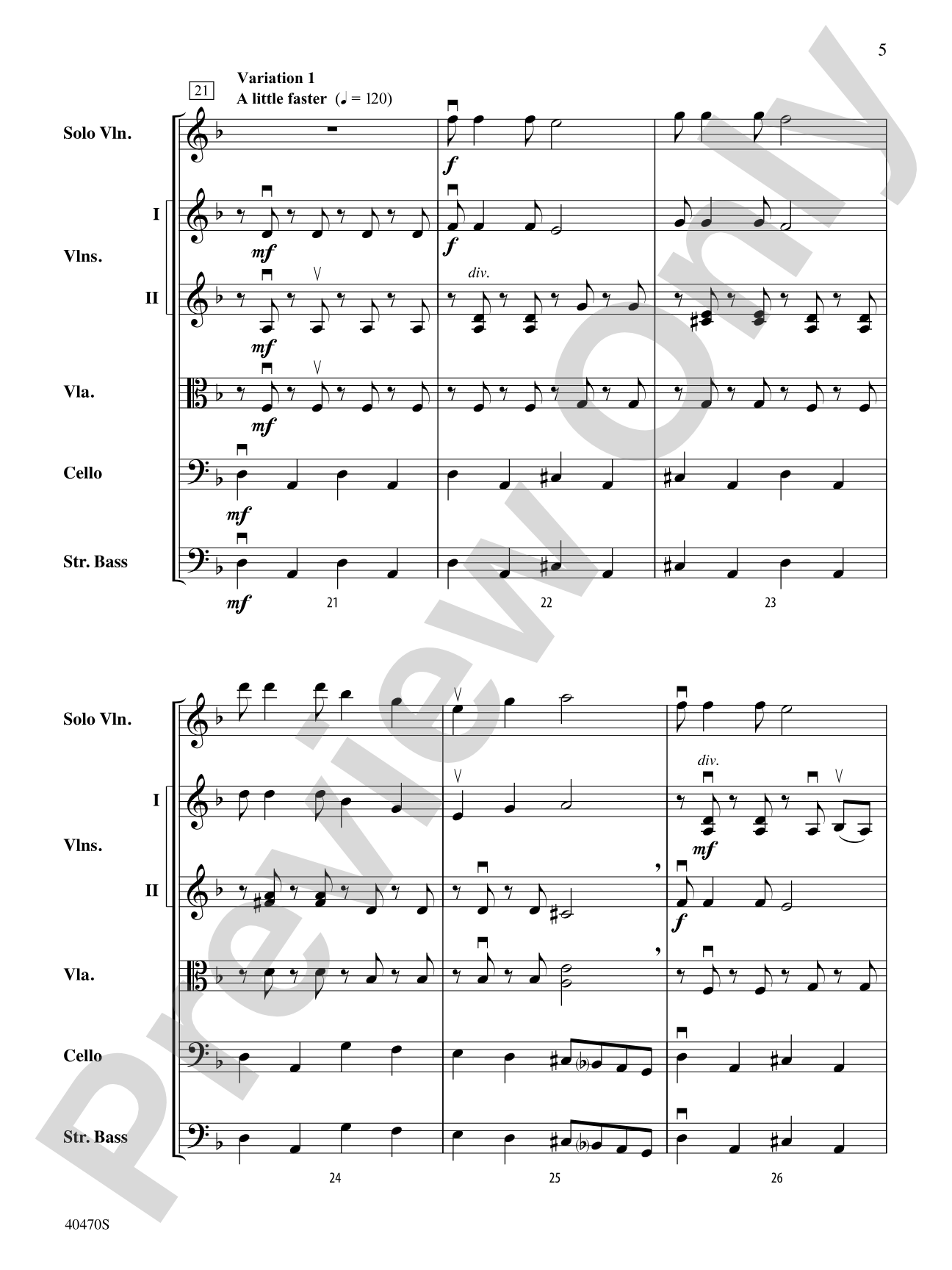 Hungarian Variations: String Orchestra Conductor Score & Parts
