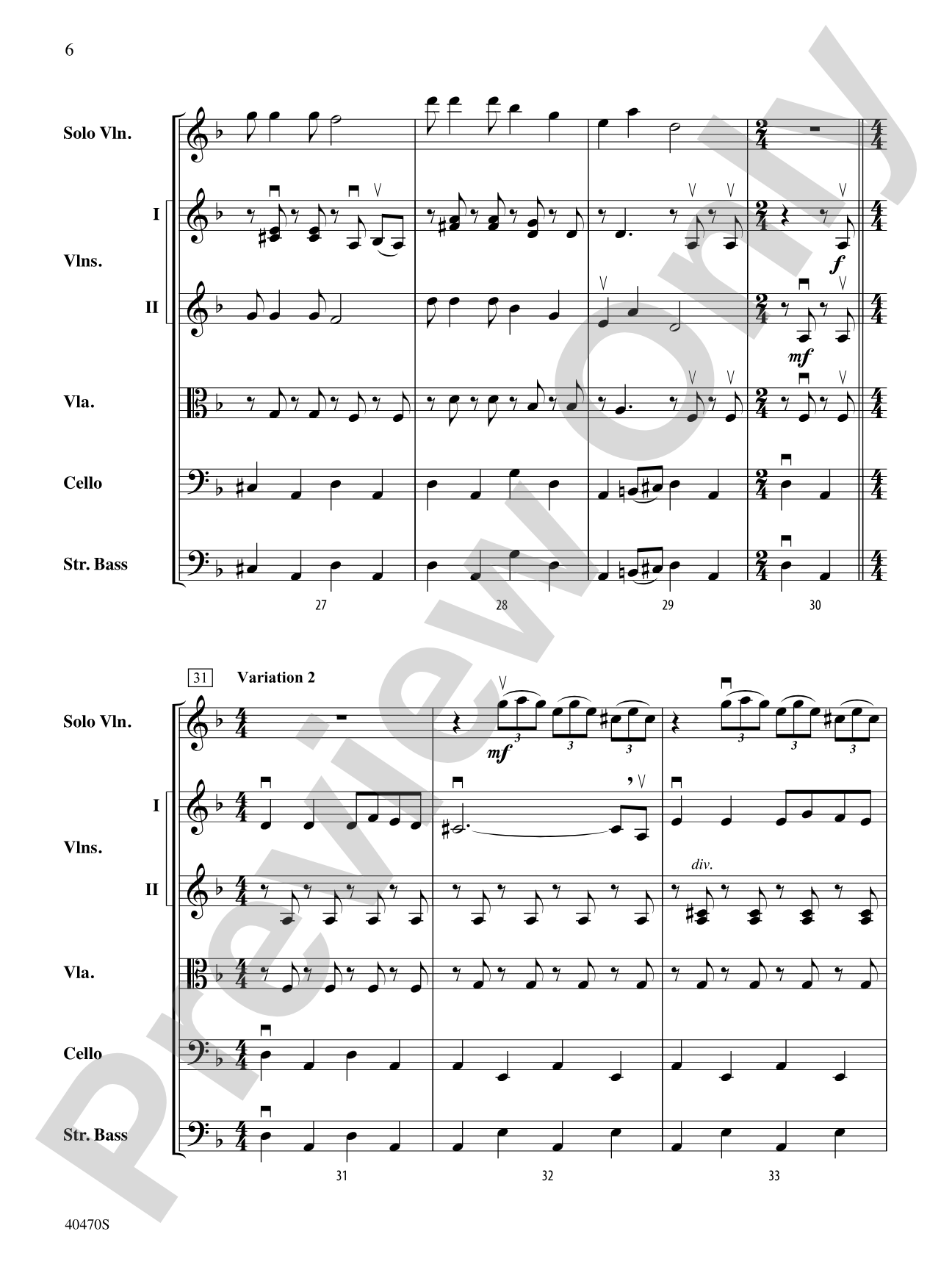 Hungarian Variations: String Orchestra Conductor Score & Parts
