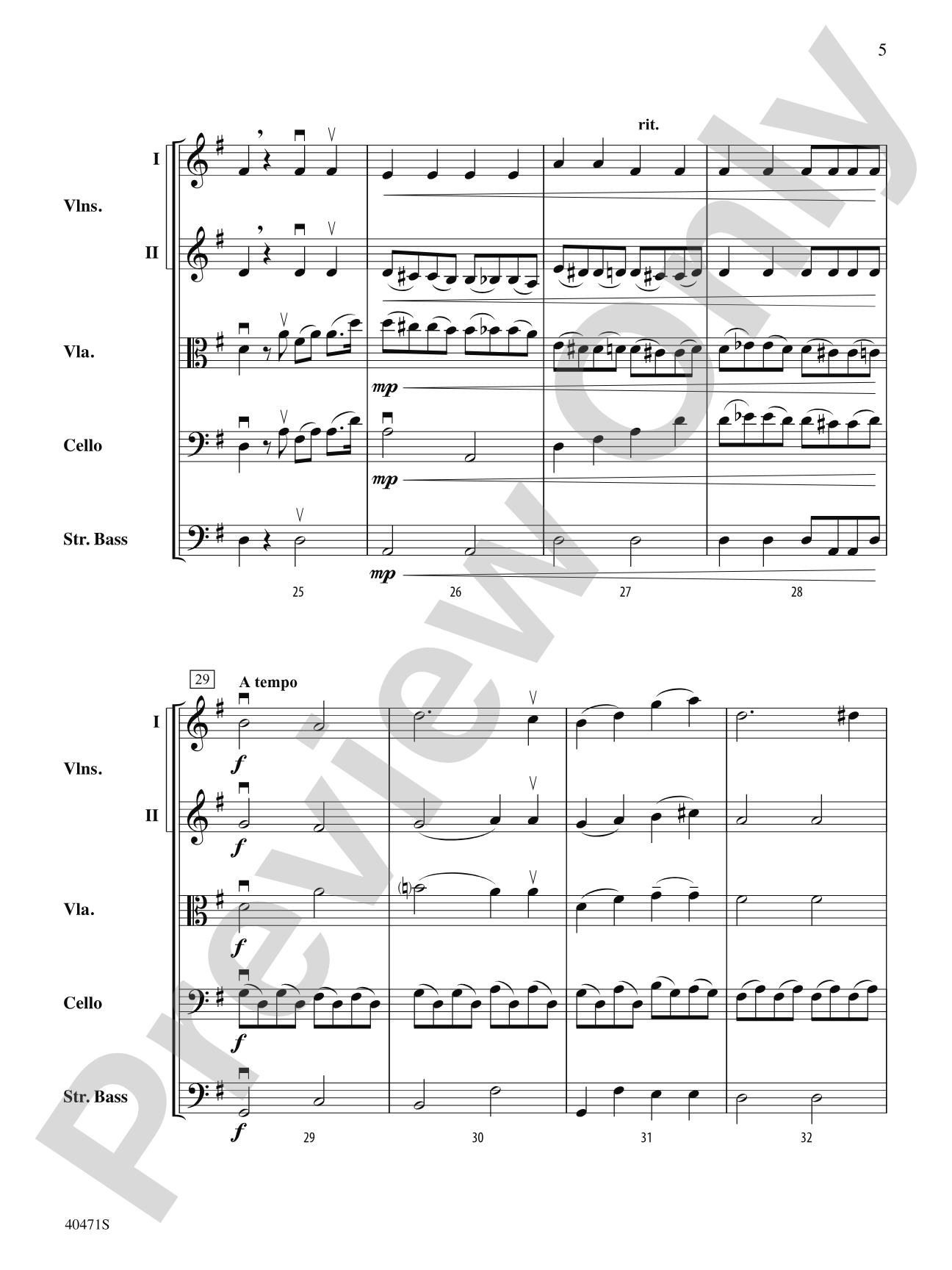 Sonata Pathetique: String Orchestra Conductor Score & Parts