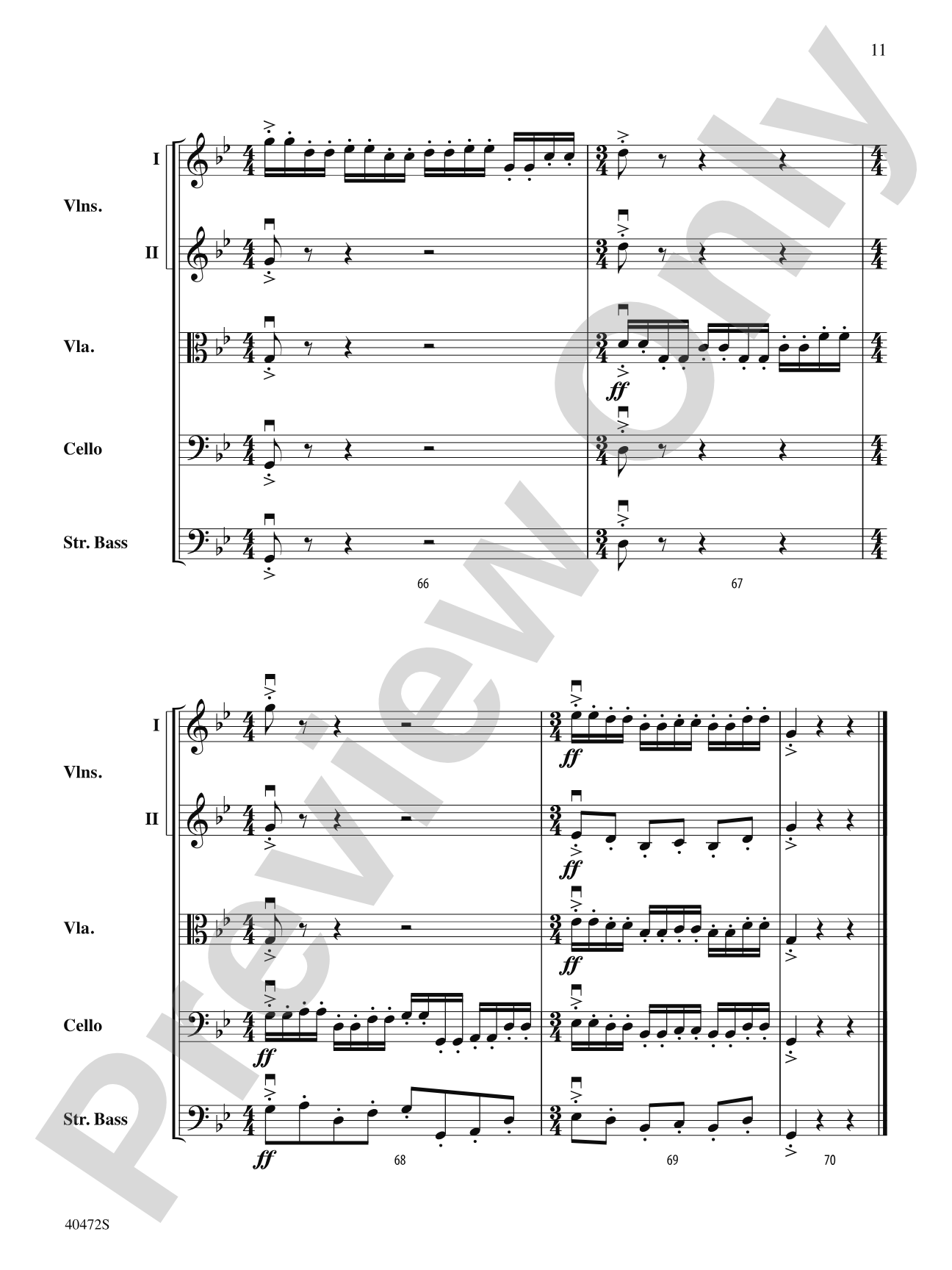 Dragonfly: String Orchestra Conductor Score & Parts