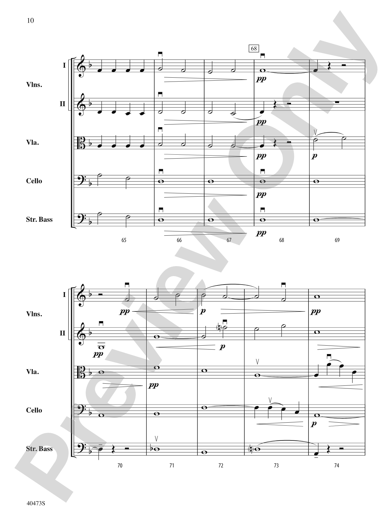 Across the Wind: String Orchestra Conductor Score & Parts