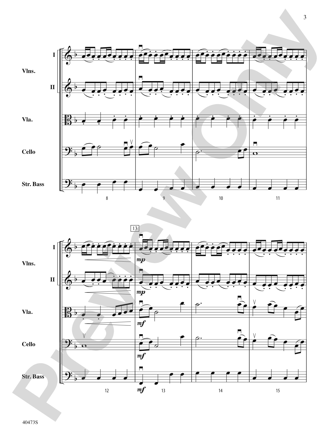 Across the Wind: String Orchestra Conductor Score & Parts