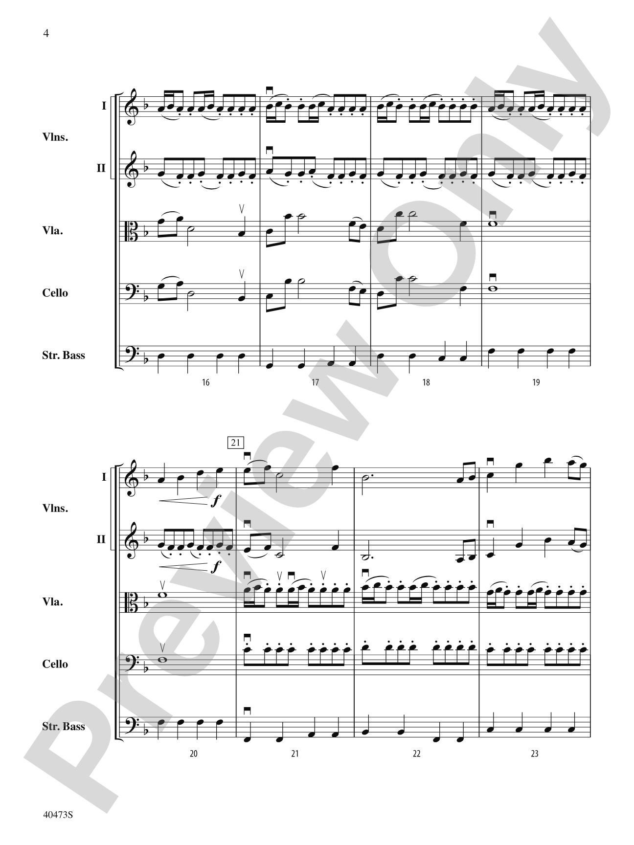 Across the Wind: String Orchestra Conductor Score & Parts