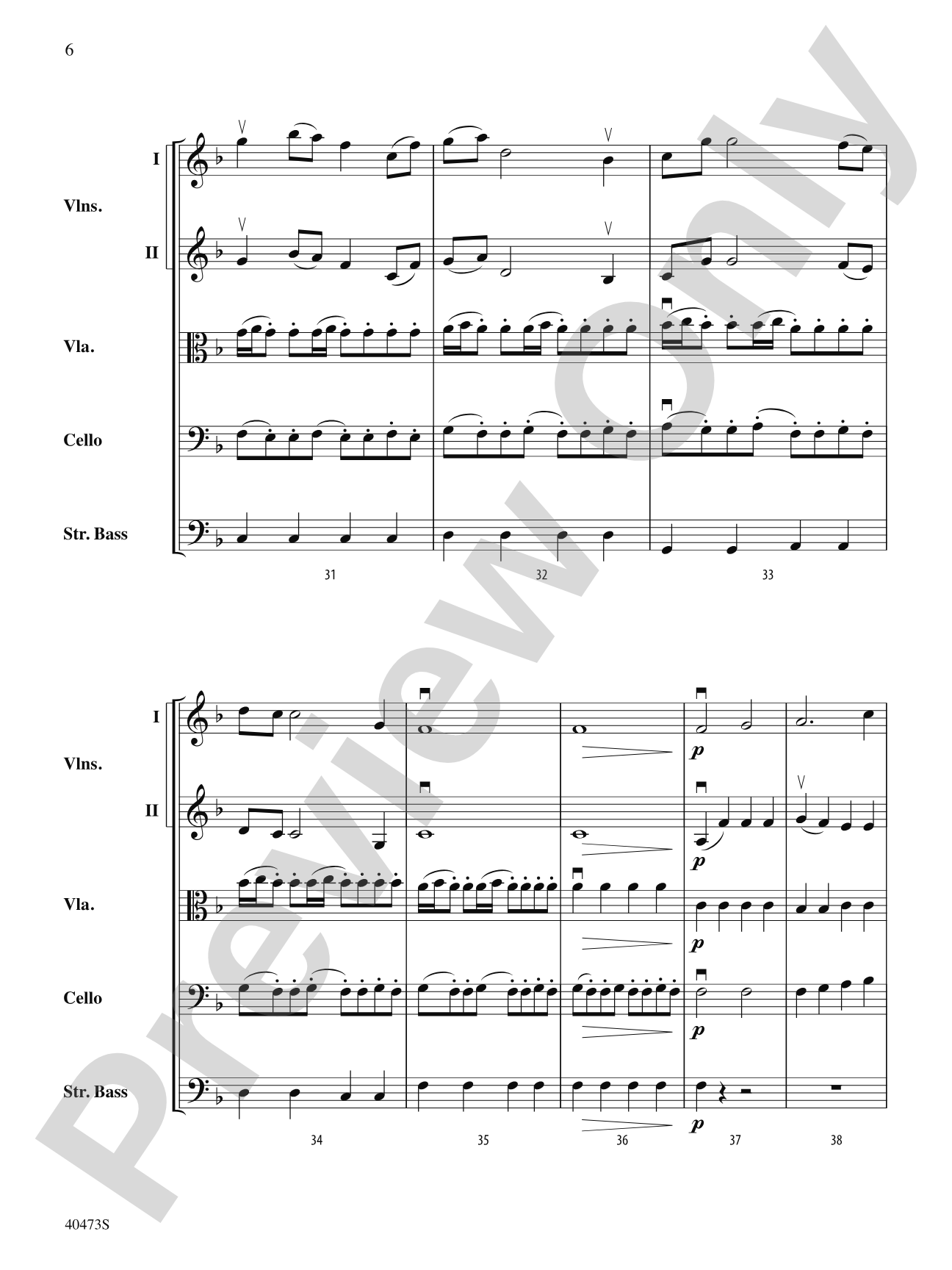 Across the Wind: String Orchestra Conductor Score & Parts