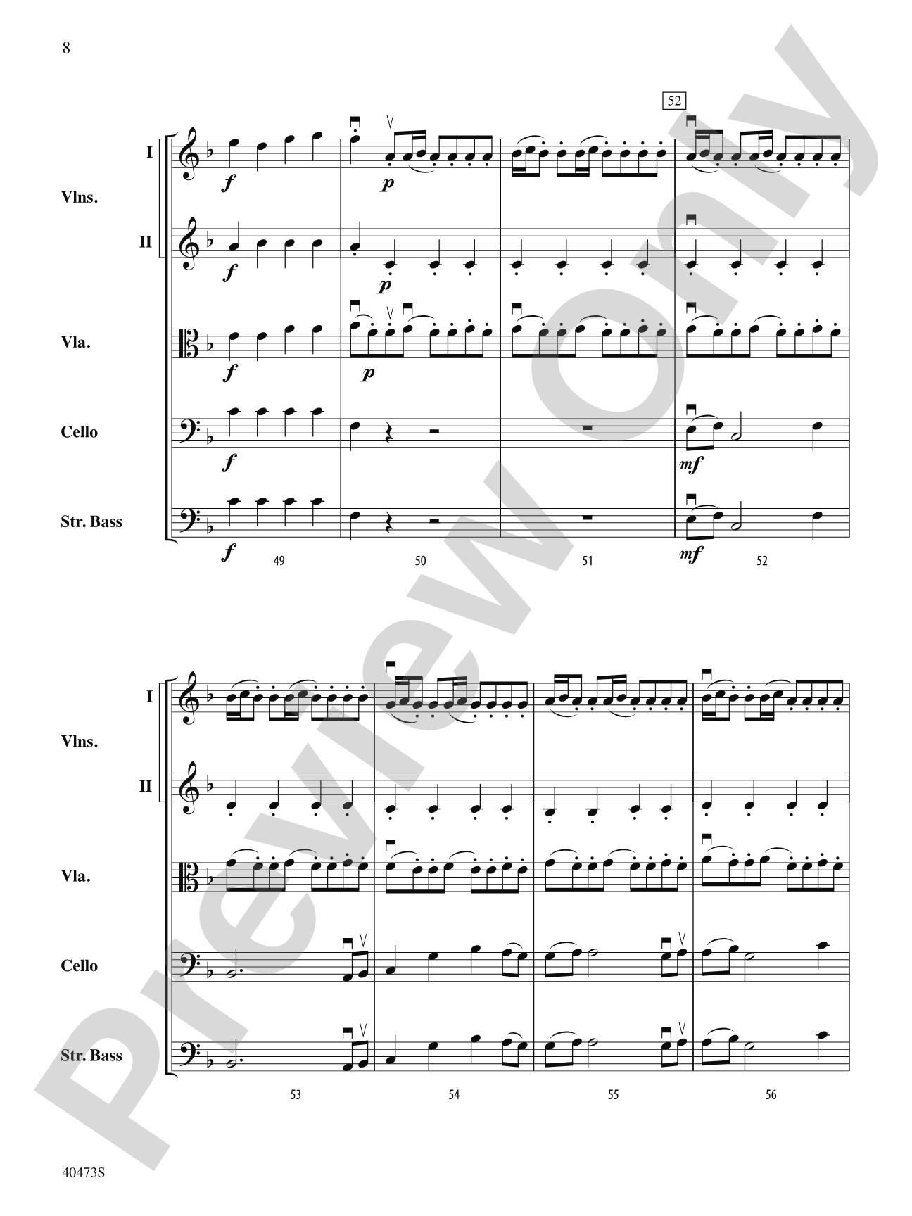 Across the Wind: String Orchestra Conductor Score & Parts