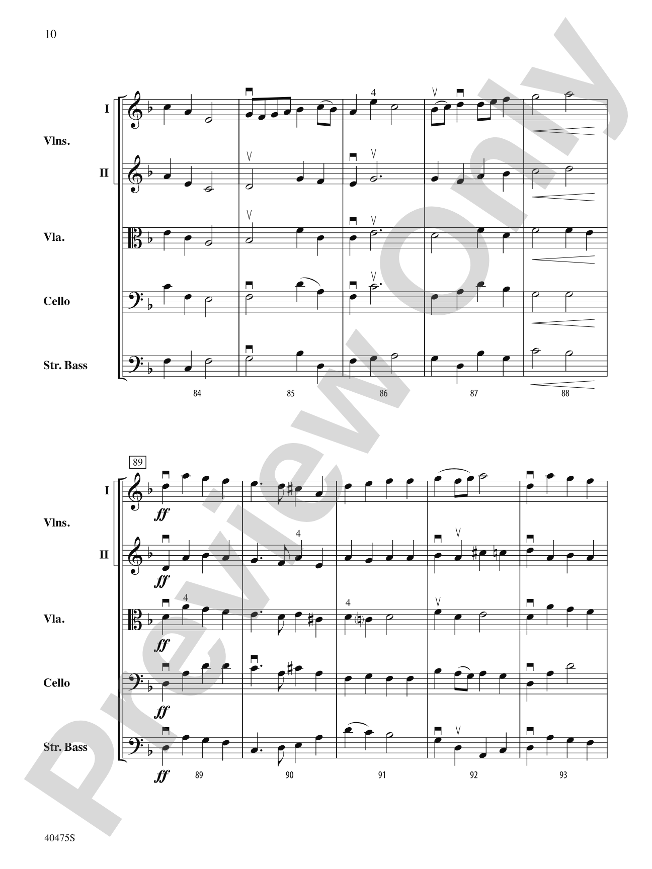 Dove's Vagary: String Orchestra Conductor Score & Parts
