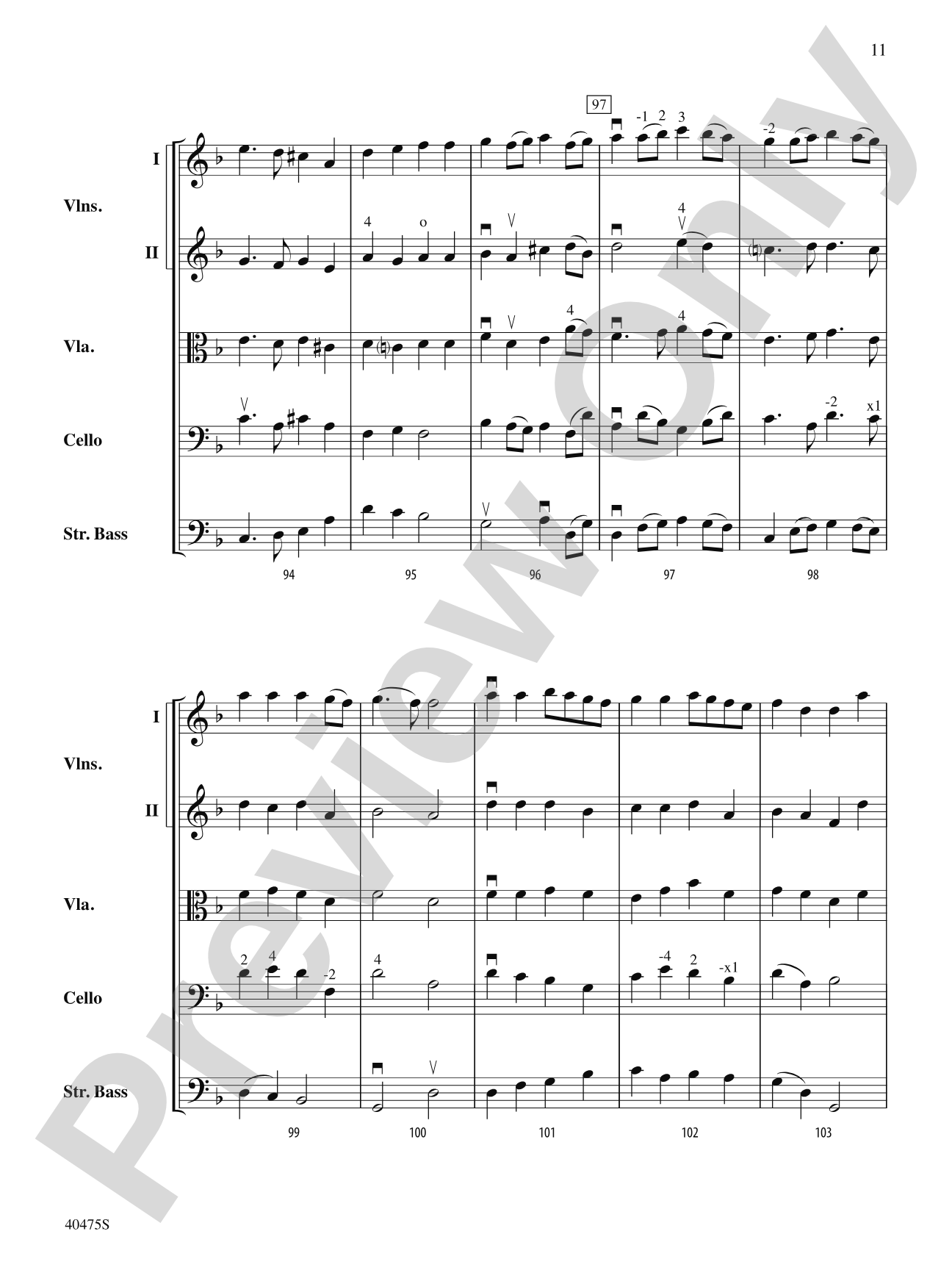 Dove's Vagary: String Orchestra Conductor Score & Parts