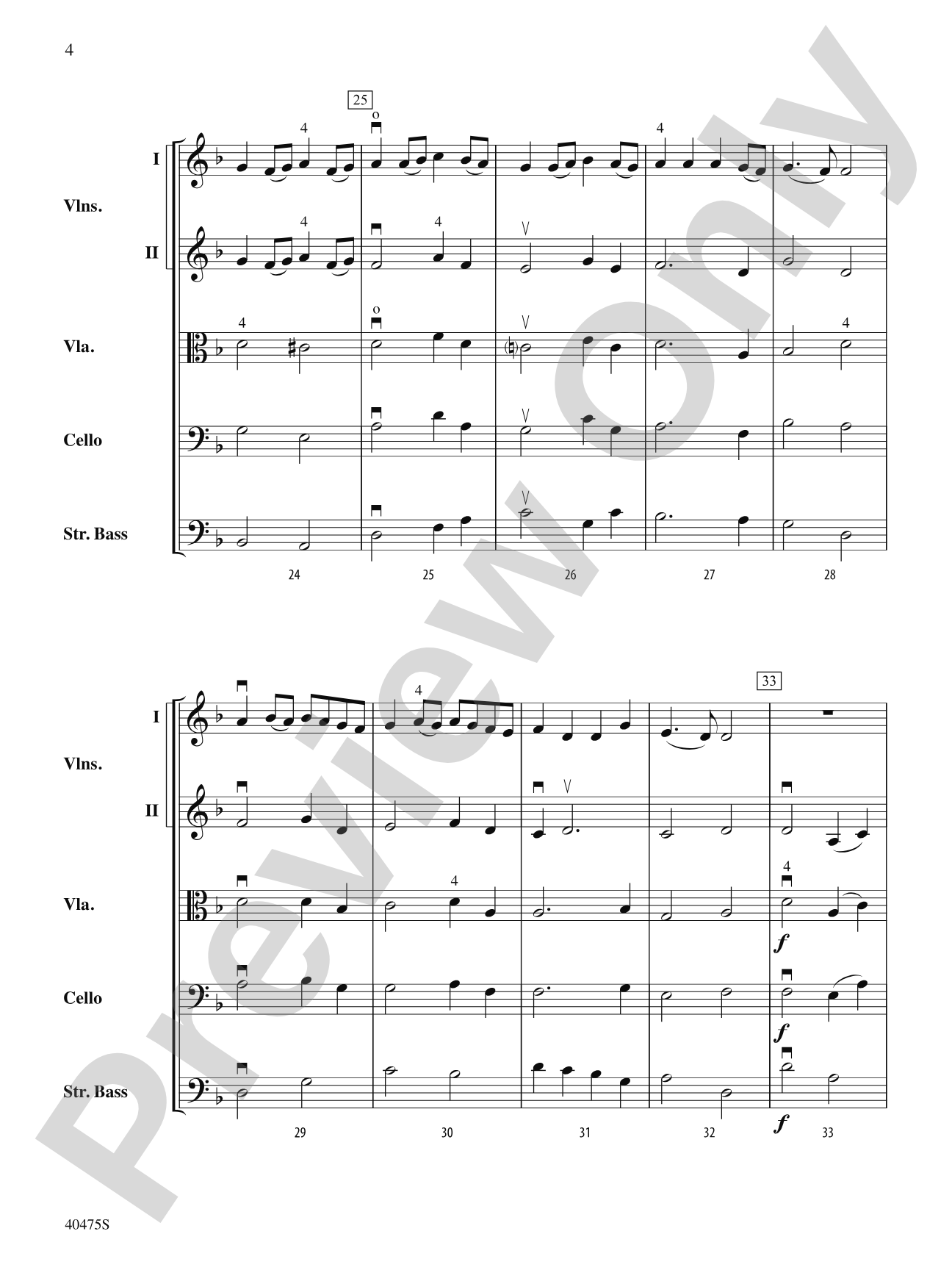 Dove's Vagary: String Orchestra Conductor Score & Parts