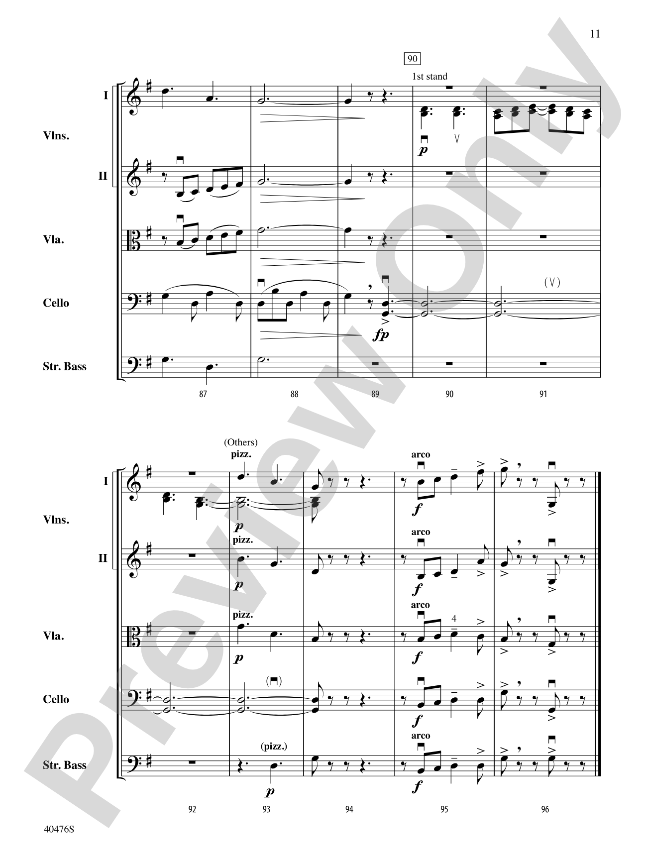 Pastorella: String Orchestra Conductor Score & Parts