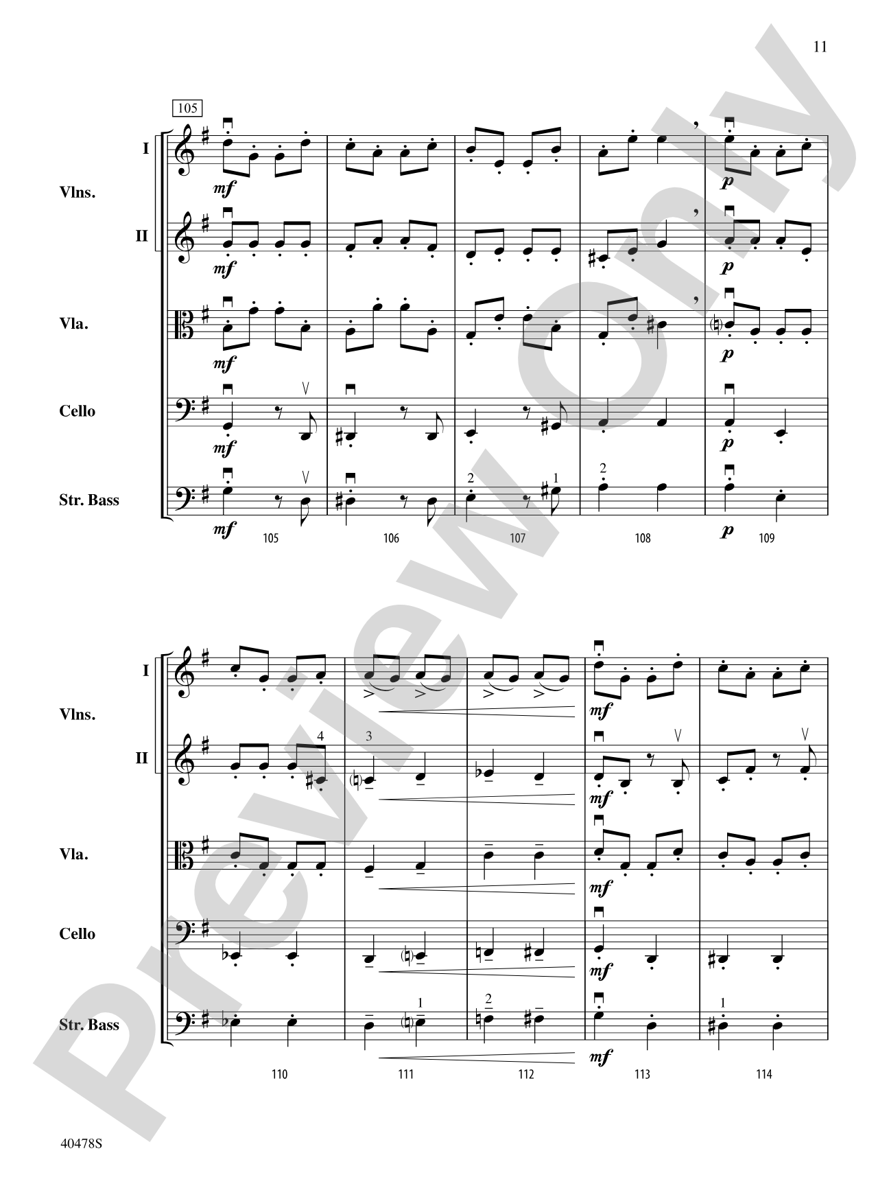 Coney Island Romp: String Orchestra Conductor Score & Parts