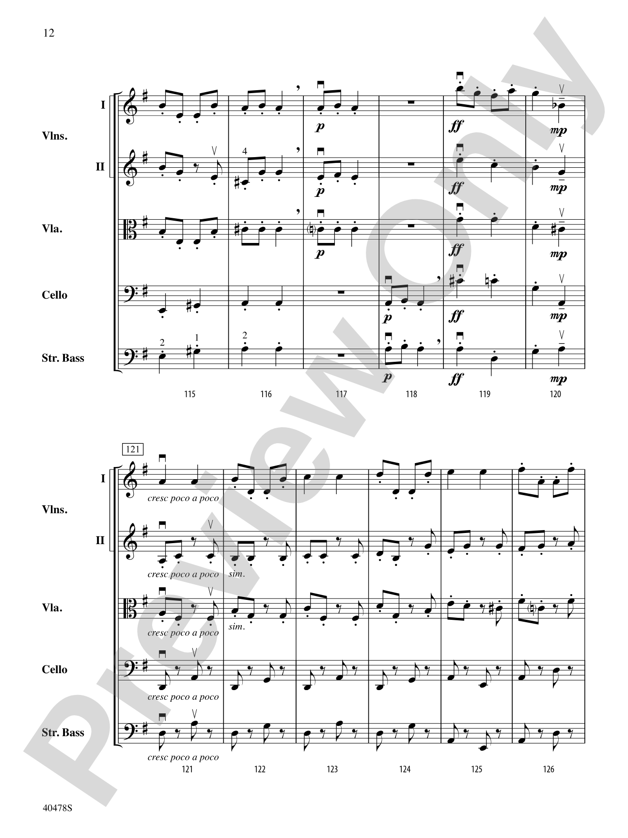 Coney Island Romp: String Orchestra Conductor Score & Parts