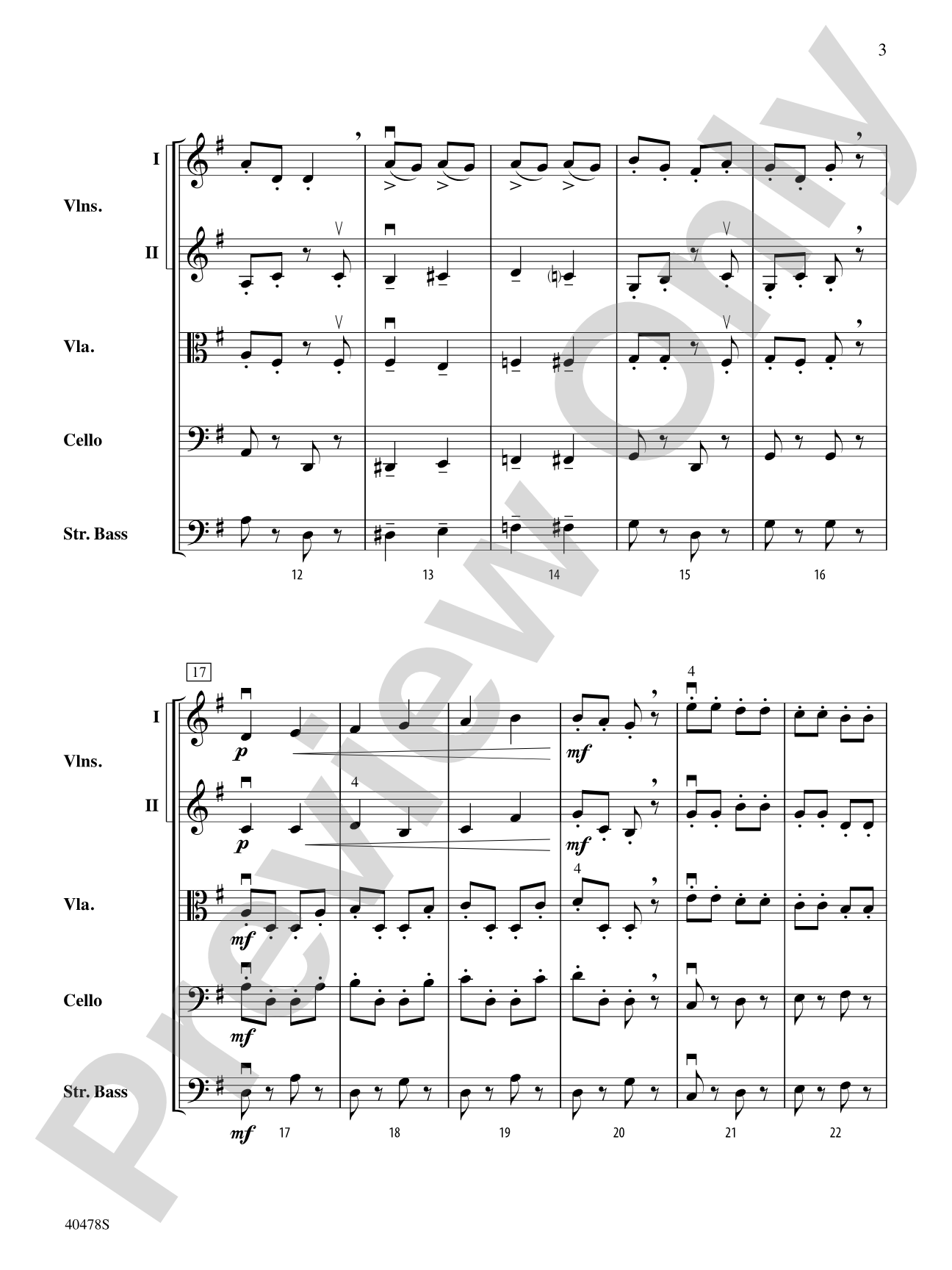 Coney Island Romp: String Orchestra Conductor Score & Parts