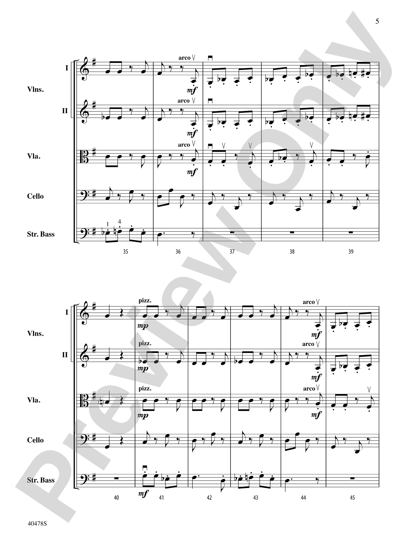 Coney Island Romp: String Orchestra Conductor Score & Parts