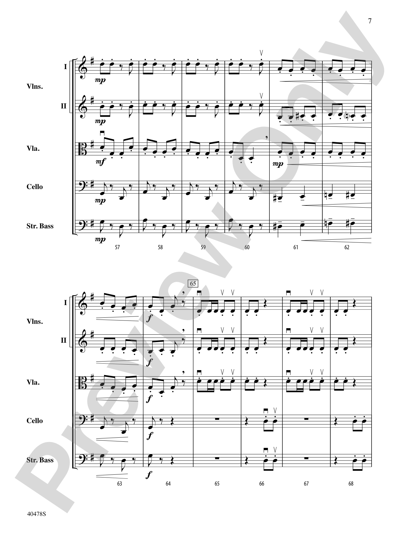 Coney Island Romp: String Orchestra Conductor Score & Parts