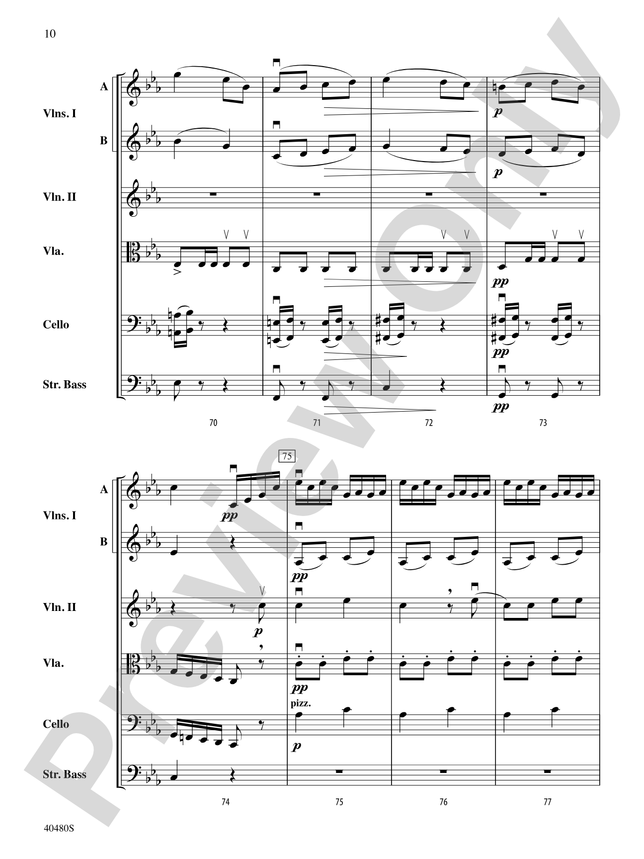 Symphony No. 8 in G Major: String Orchestra Conductor Score & Parts