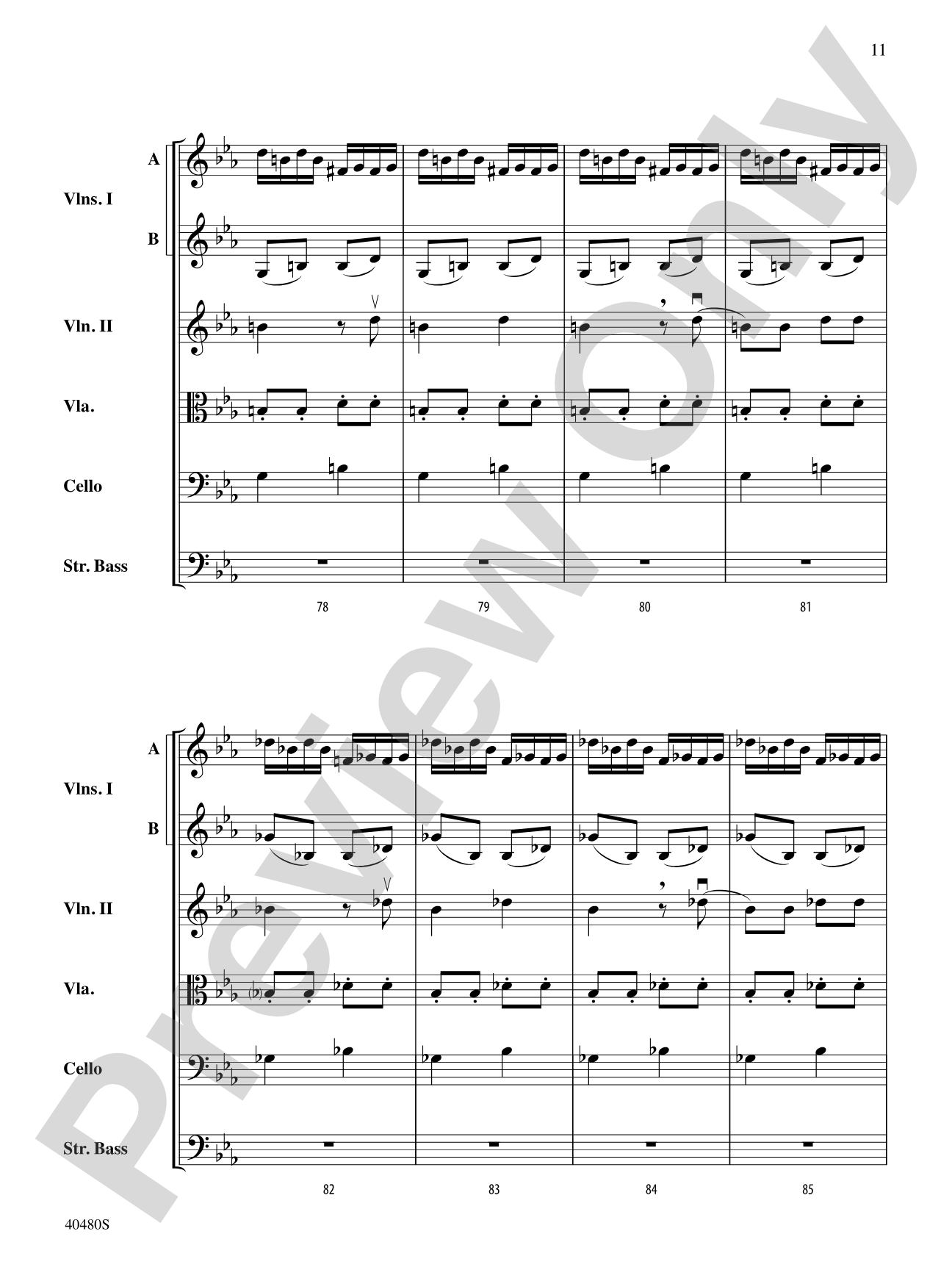 Symphony No. 8 in G Major: String Orchestra Conductor Score & Parts