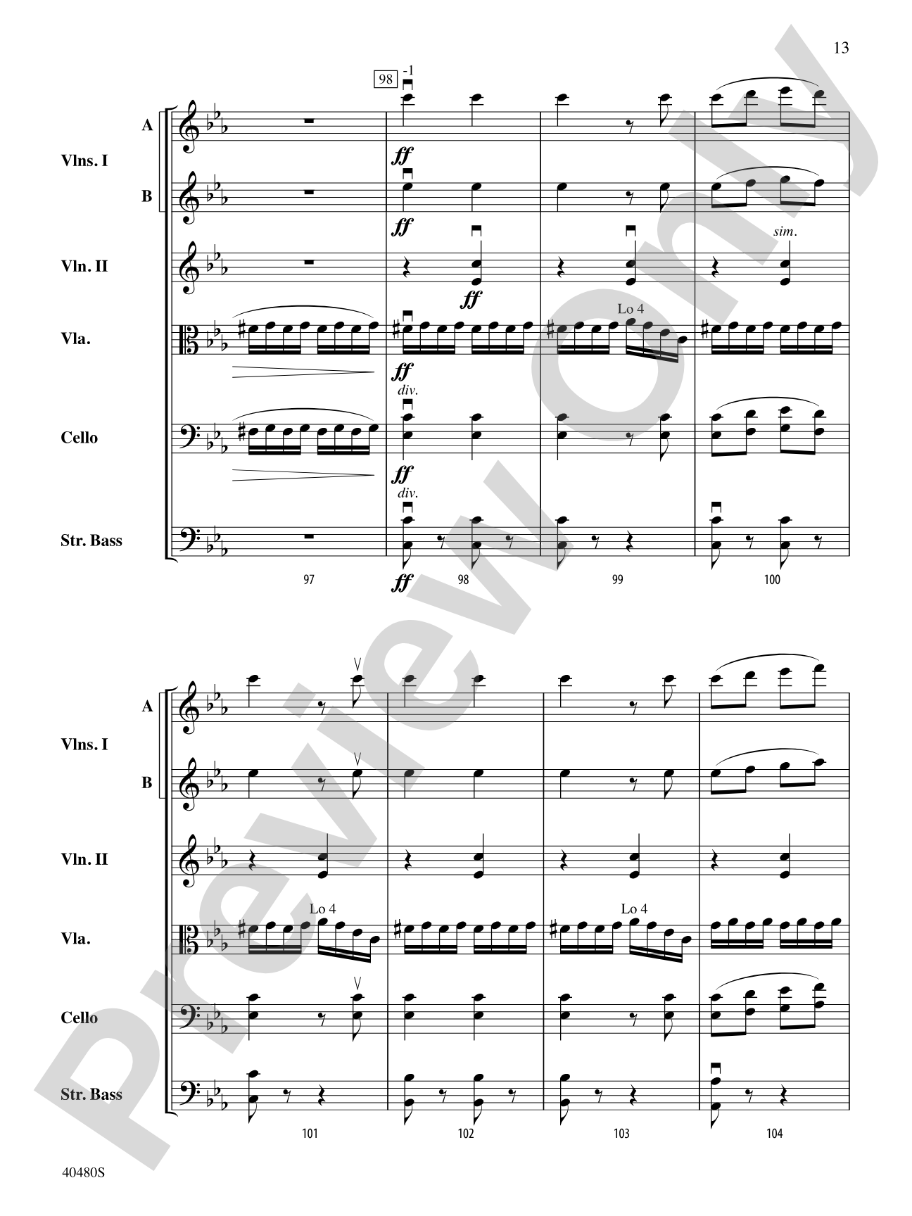 Symphony No. 8 in G Major: String Orchestra Conductor Score & Parts