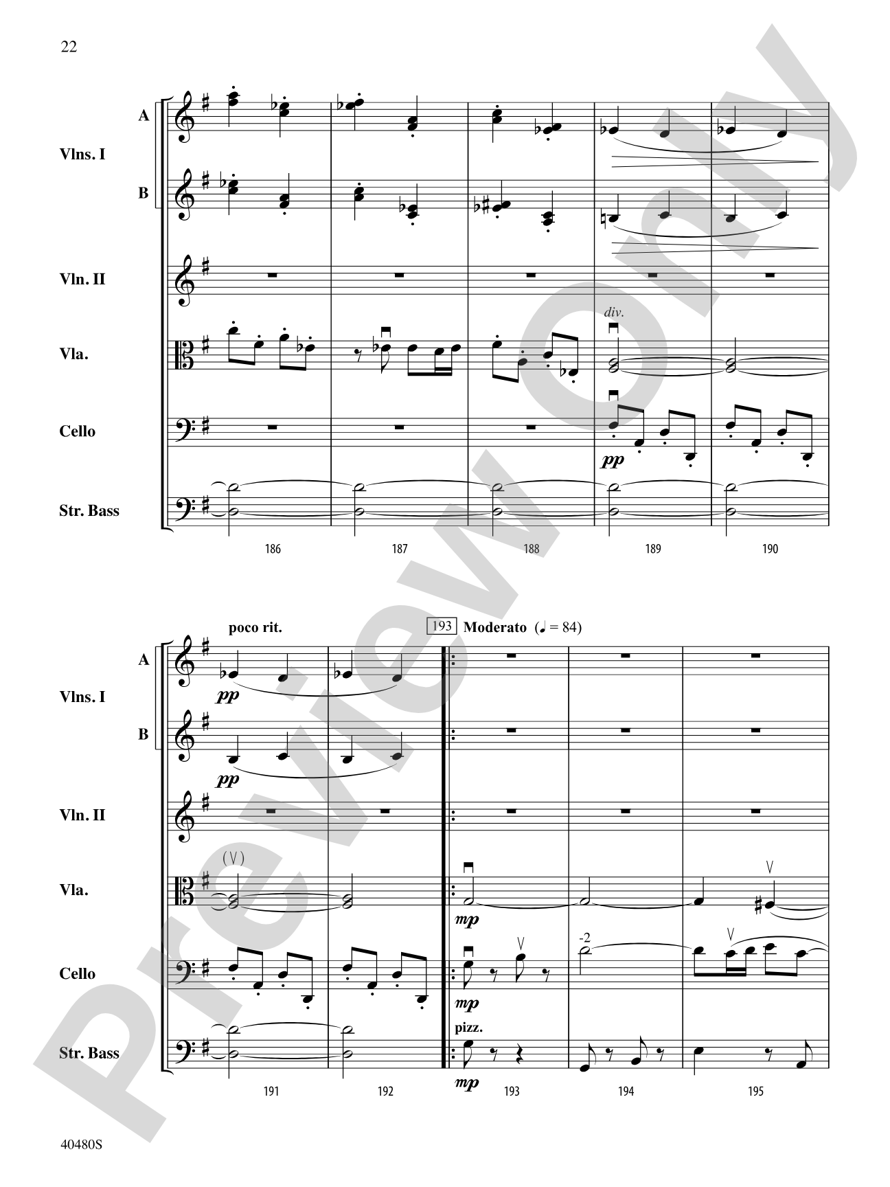 Symphony No. 8 in G Major: String Orchestra Conductor Score & Parts