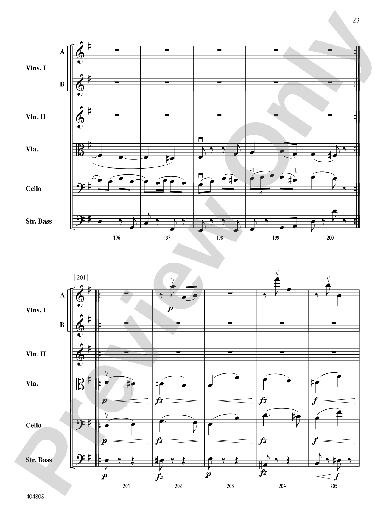 Symphony No. 8 in G Major: String Orchestra Conductor Score & Parts