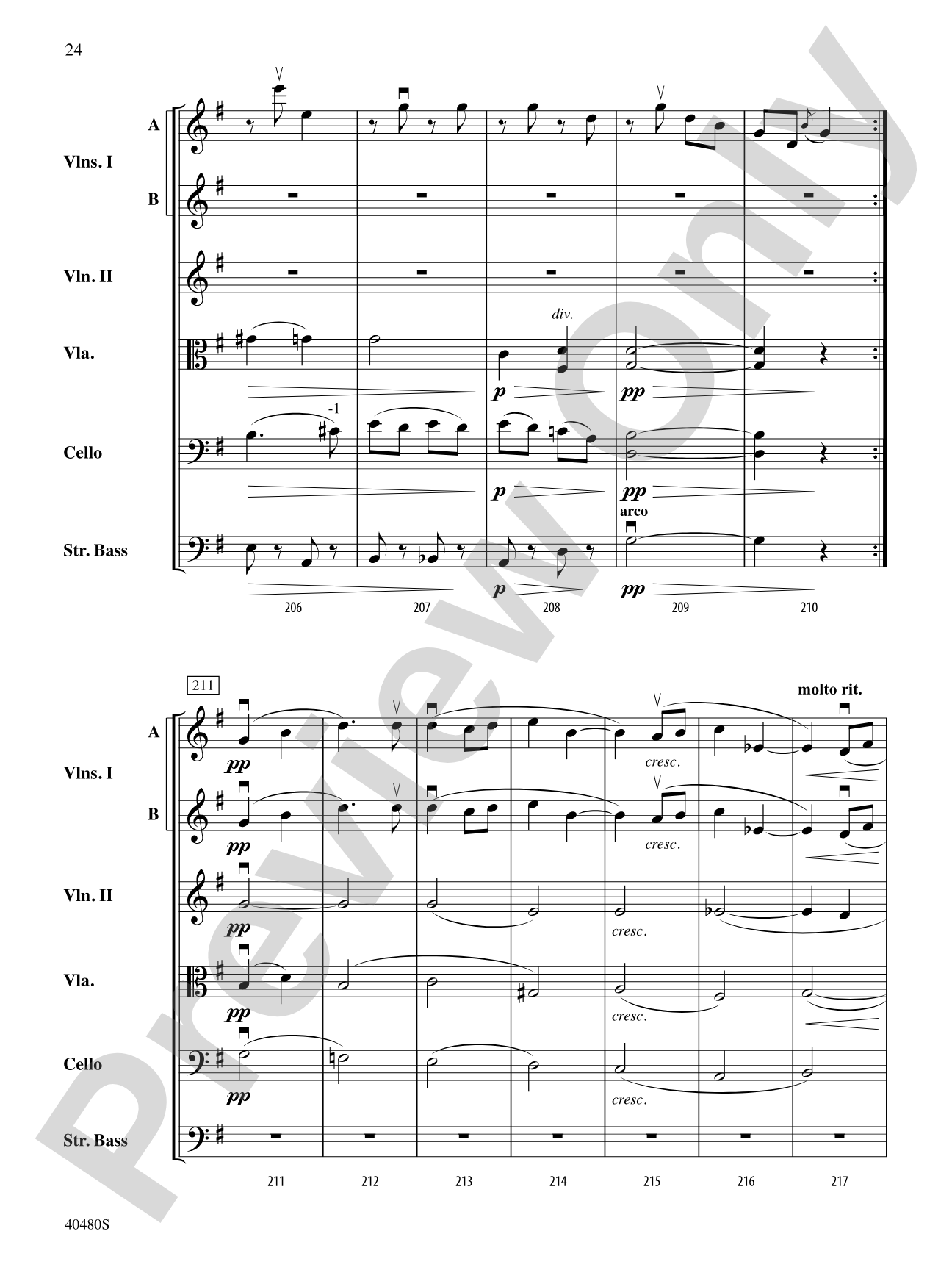 Symphony No. 8 in G Major: String Orchestra Conductor Score & Parts