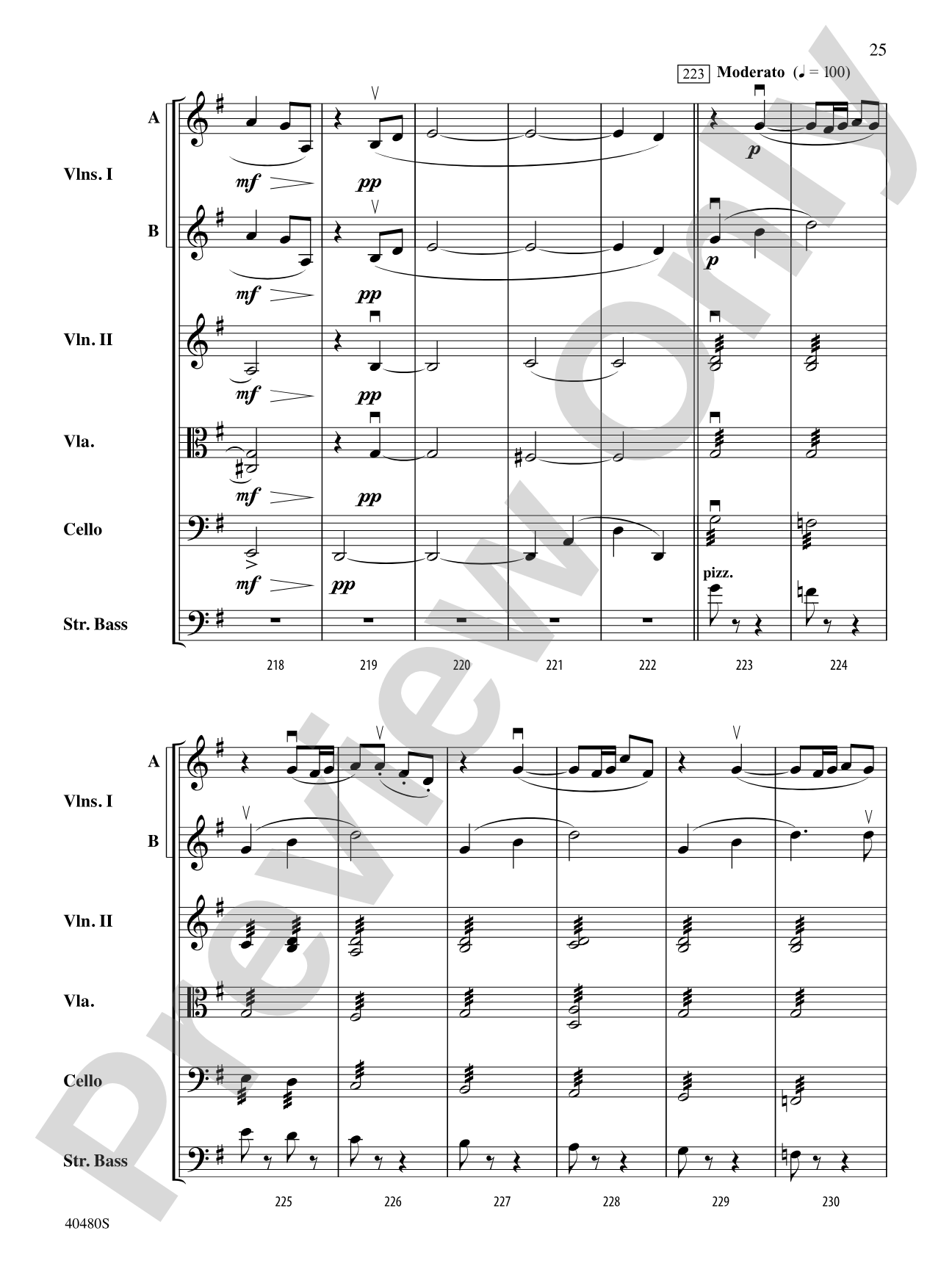 Symphony No. 8 in G Major: String Orchestra Conductor Score & Parts