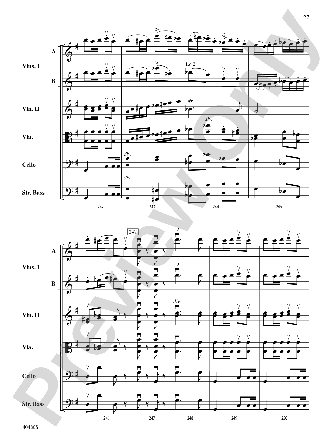 Symphony No. 8 in G Major: String Orchestra Conductor Score & Parts