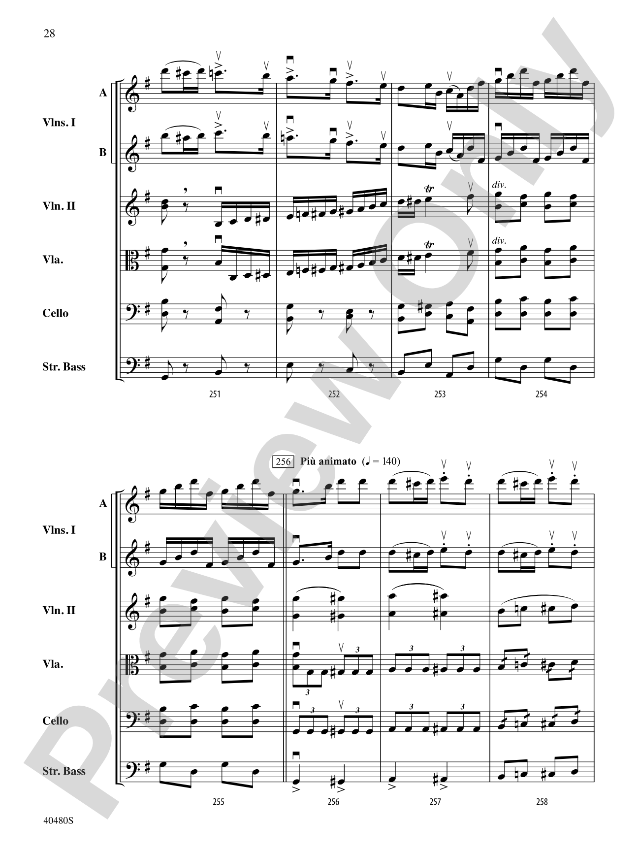 Symphony No. 8 in G Major: String Orchestra Conductor Score & Parts