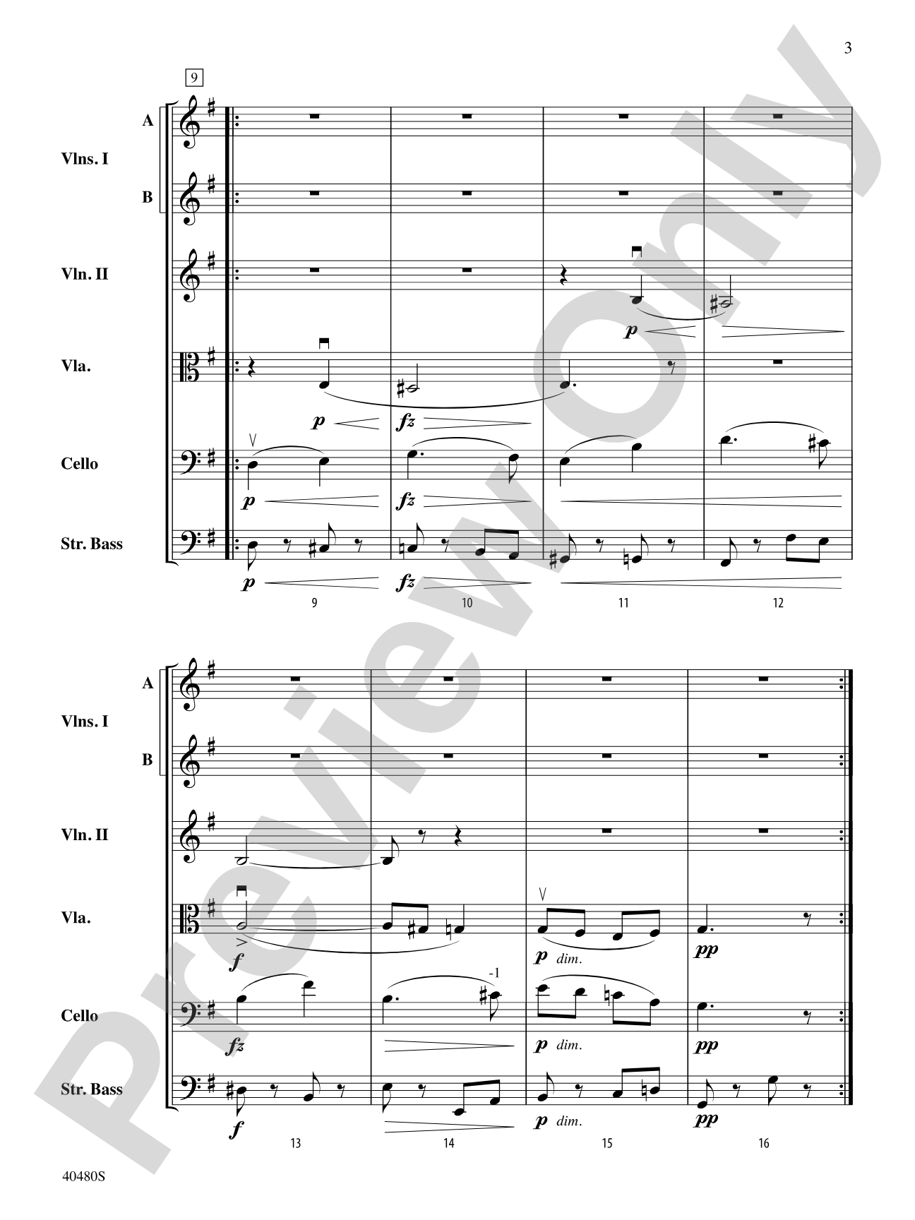 Symphony No. 8 in G Major: String Orchestra Conductor Score & Parts