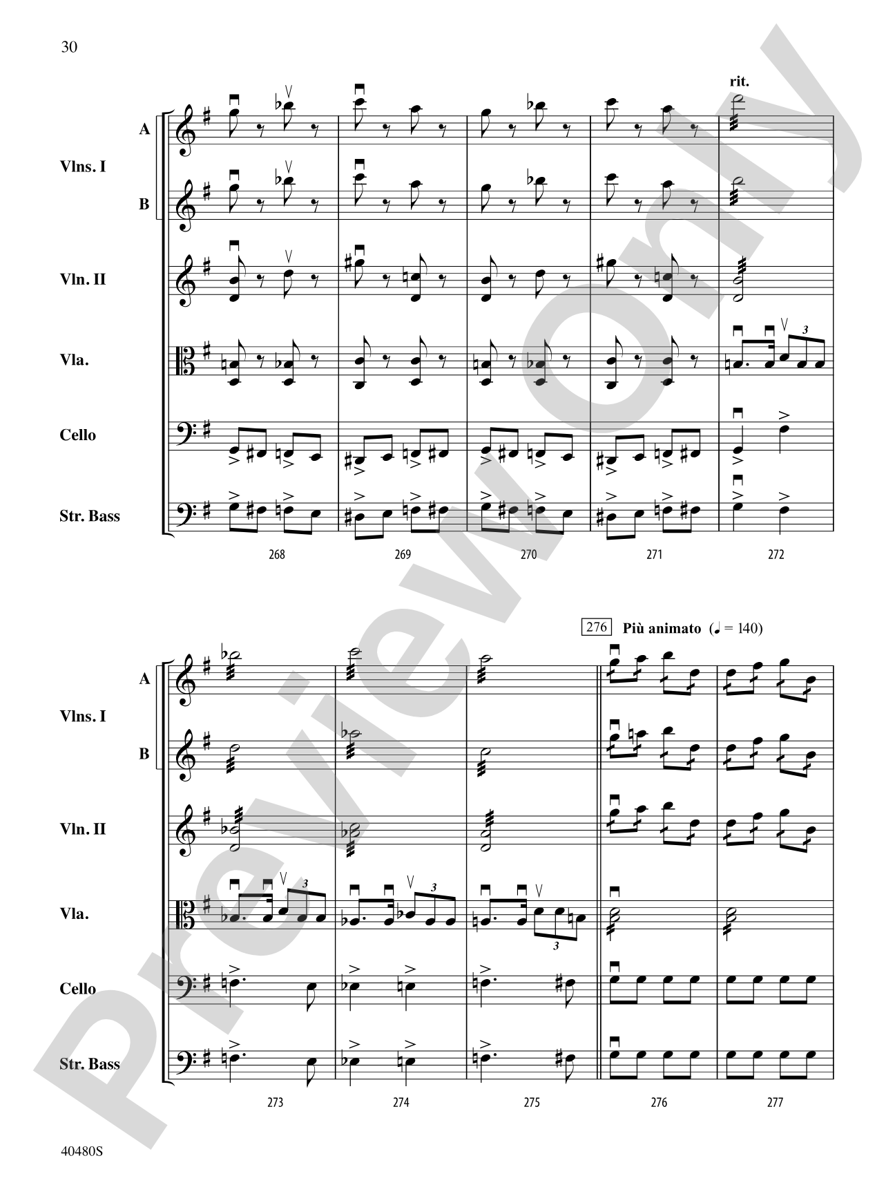 Symphony No. 8 in G Major: String Orchestra Conductor Score & Parts