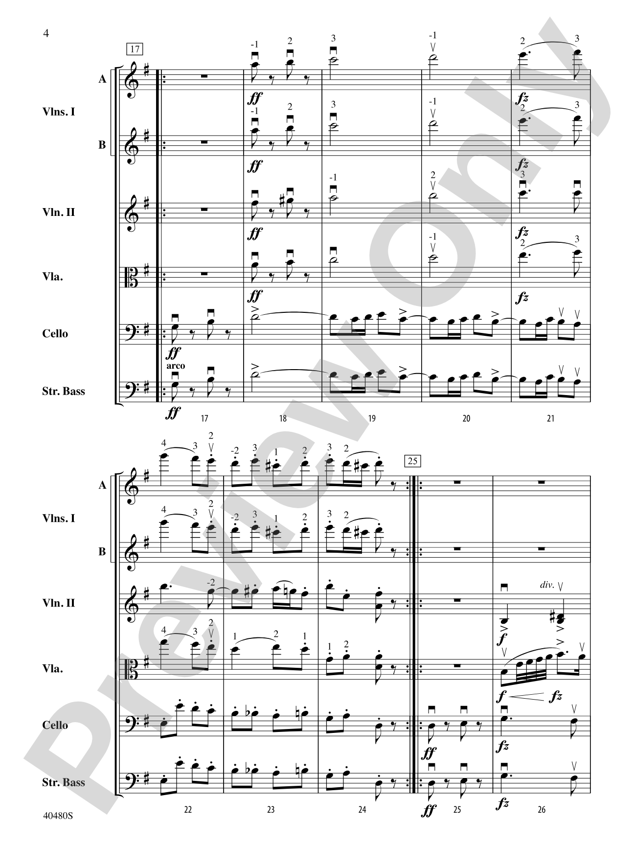 Symphony No. 8 in G Major: String Orchestra Conductor Score & Parts