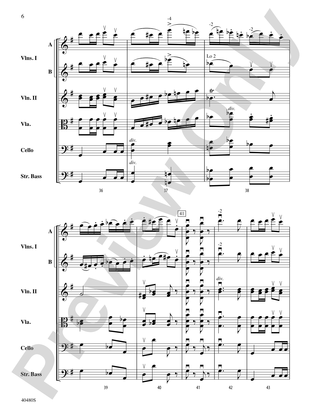 Symphony No. 8 in G Major: String Orchestra Conductor Score & Parts