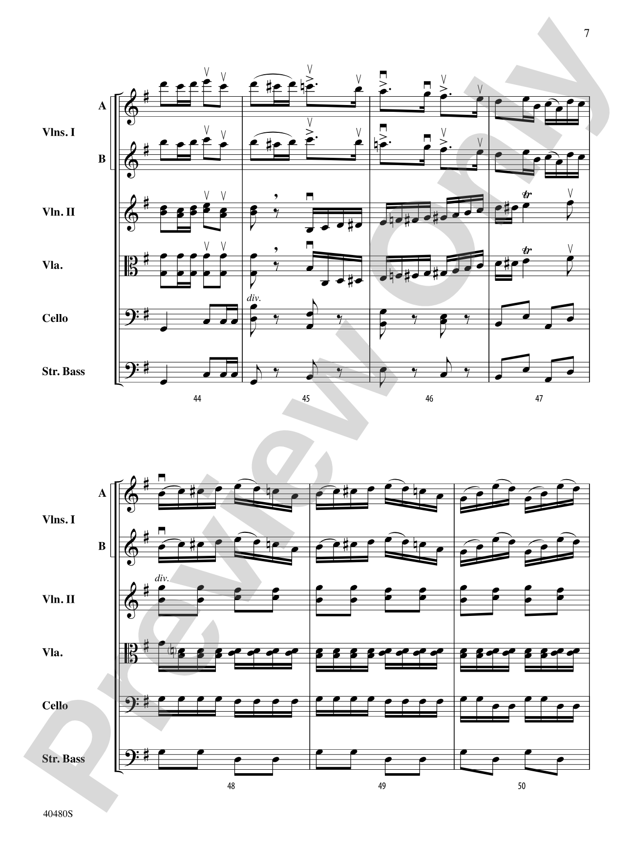 Symphony No. 8 in G Major: String Orchestra Conductor Score & Parts